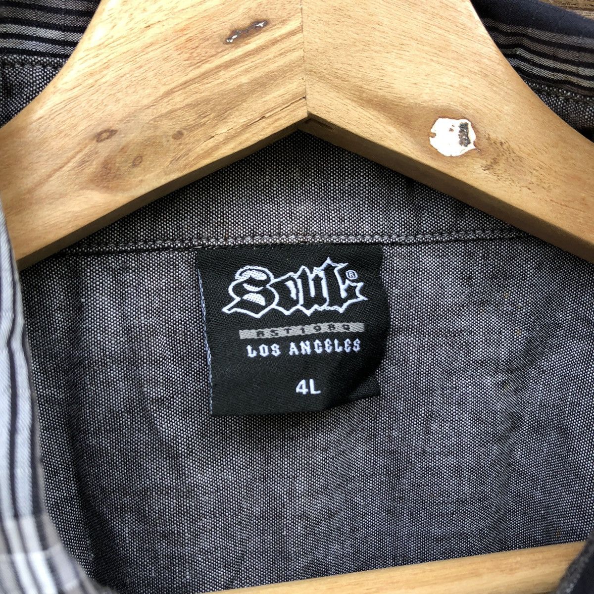 Japanese Brand × Vintage Vintage 90s Streetwear Baggy Soul Button Plaid 🍒 Size US XXL / EU 58 / 5 - 4 Thumbnail