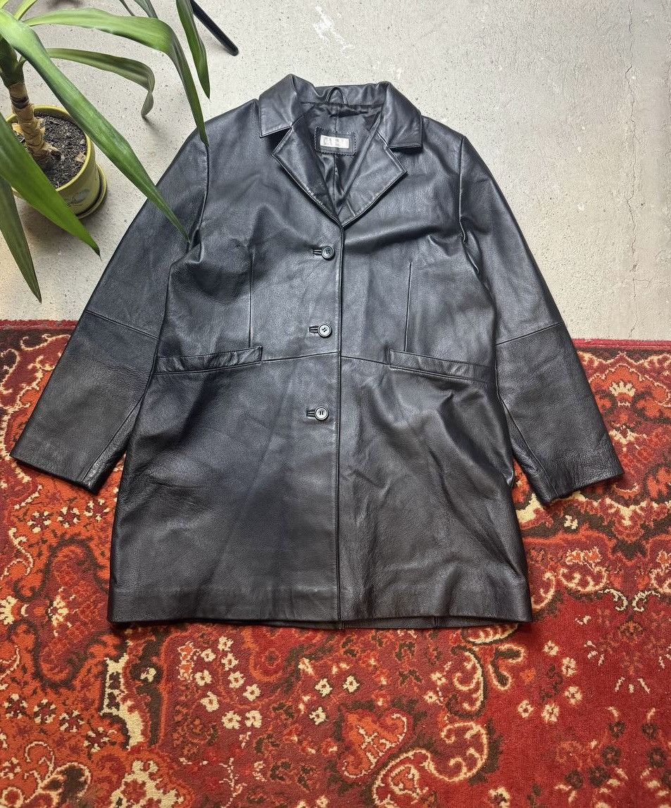 Designer × Vintage Vintage Leather Jacket For women black with pockets Size M / US 6-8 / IT 42-44 - 1 Thumbnail