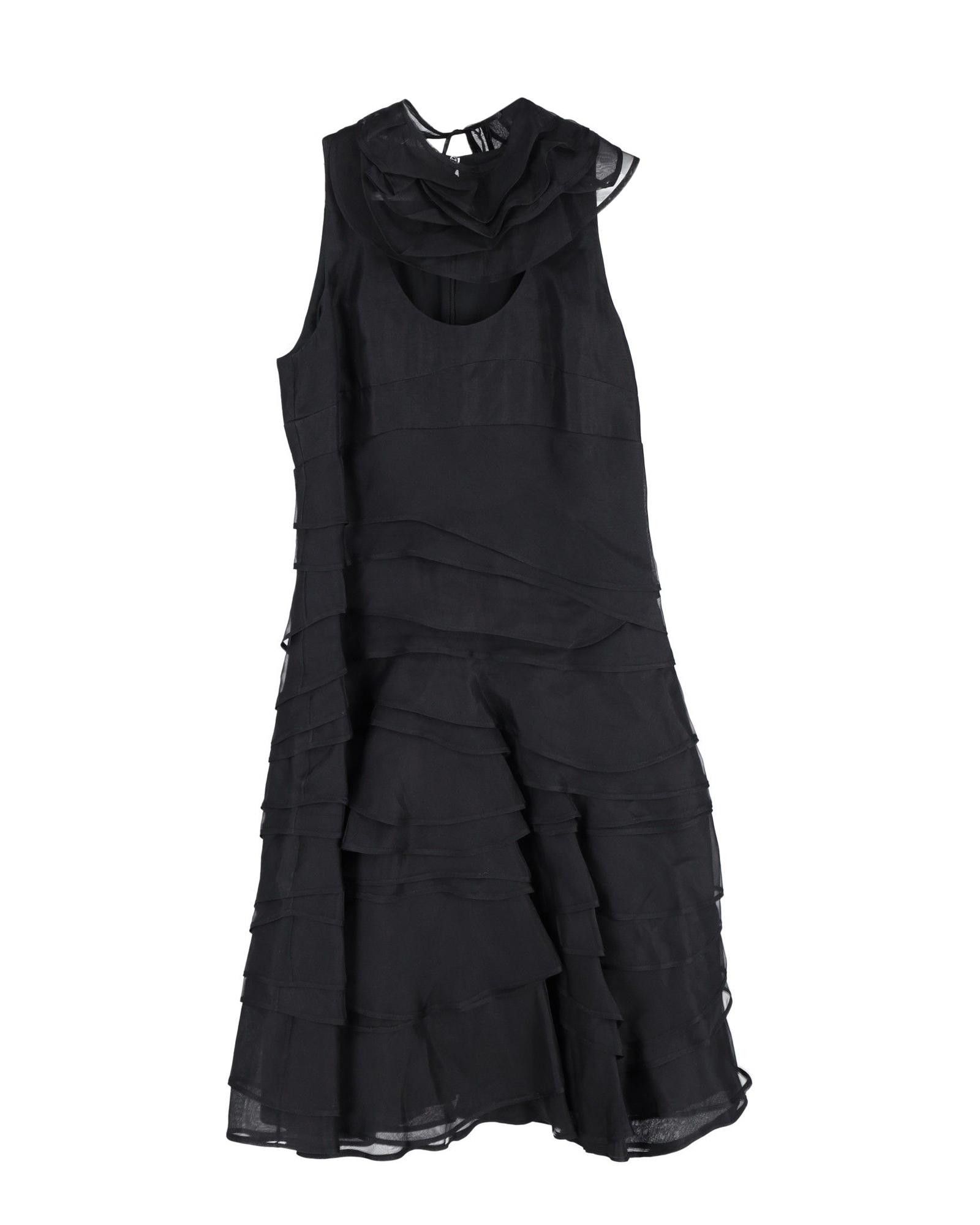 image of Hugo Boss Layered Sleeveless Dress In Black Polyamide, Women's (Size Medium)