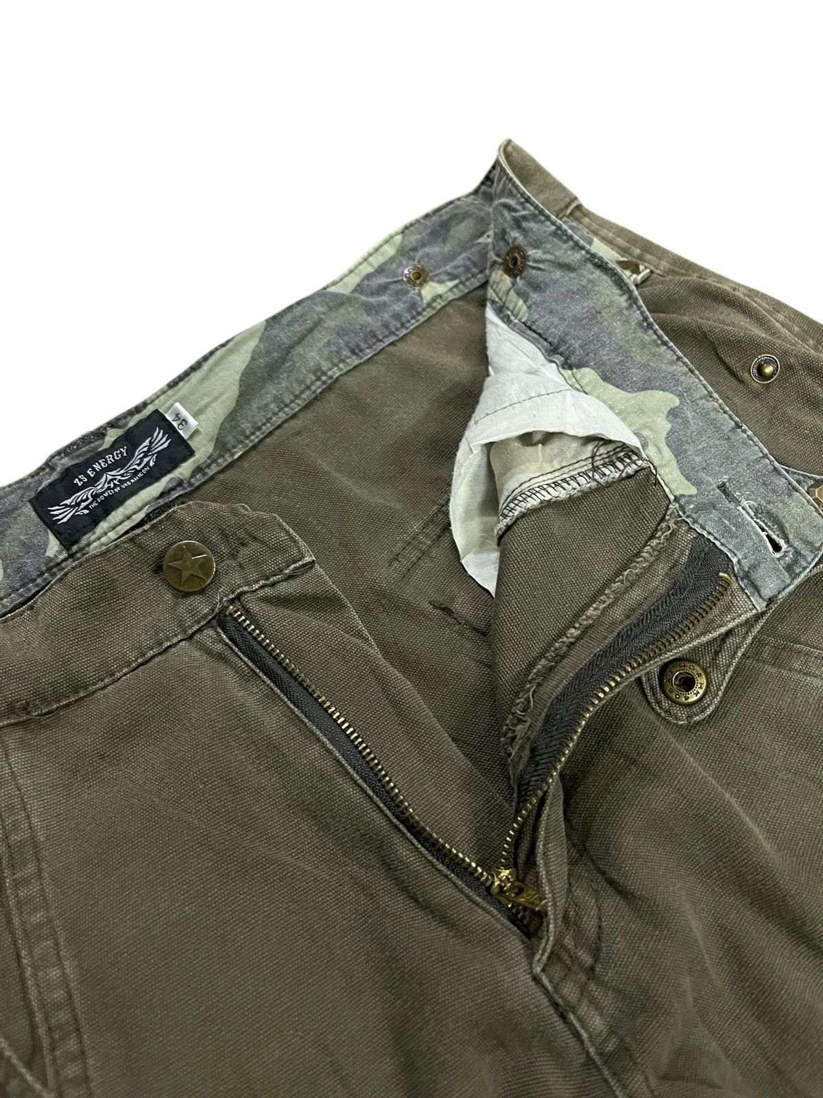 Japanese Brand Vintage Studded Cargo Bondage Military Green Size US 34 / EU 50 - 6 Thumbnail