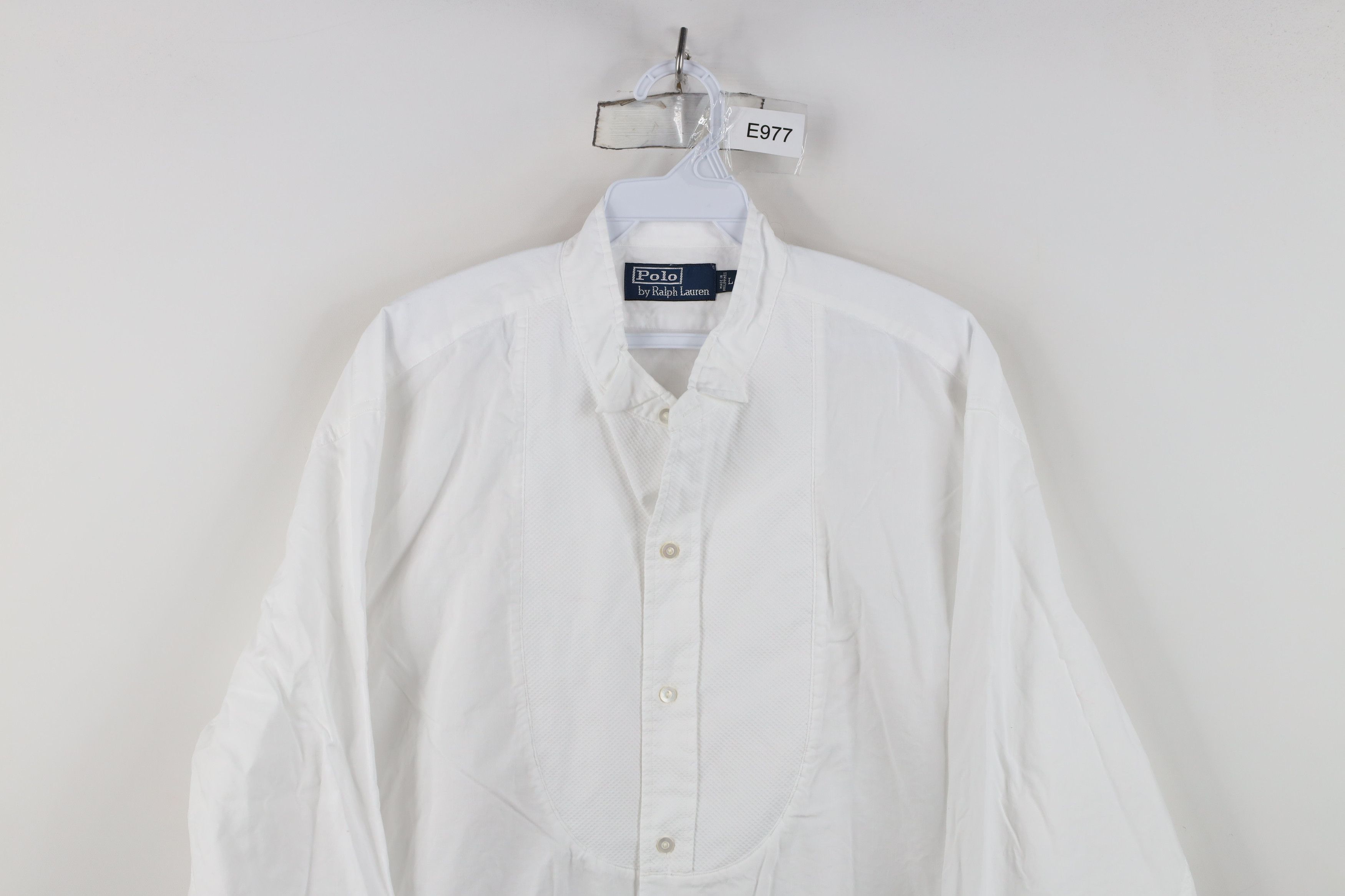 Ralph Lauren Vintage 90s Ralph Lauren Tuxedo Button Dress Shirt White Size US L / EU 52-54 / 3 - 2 Thumbnail