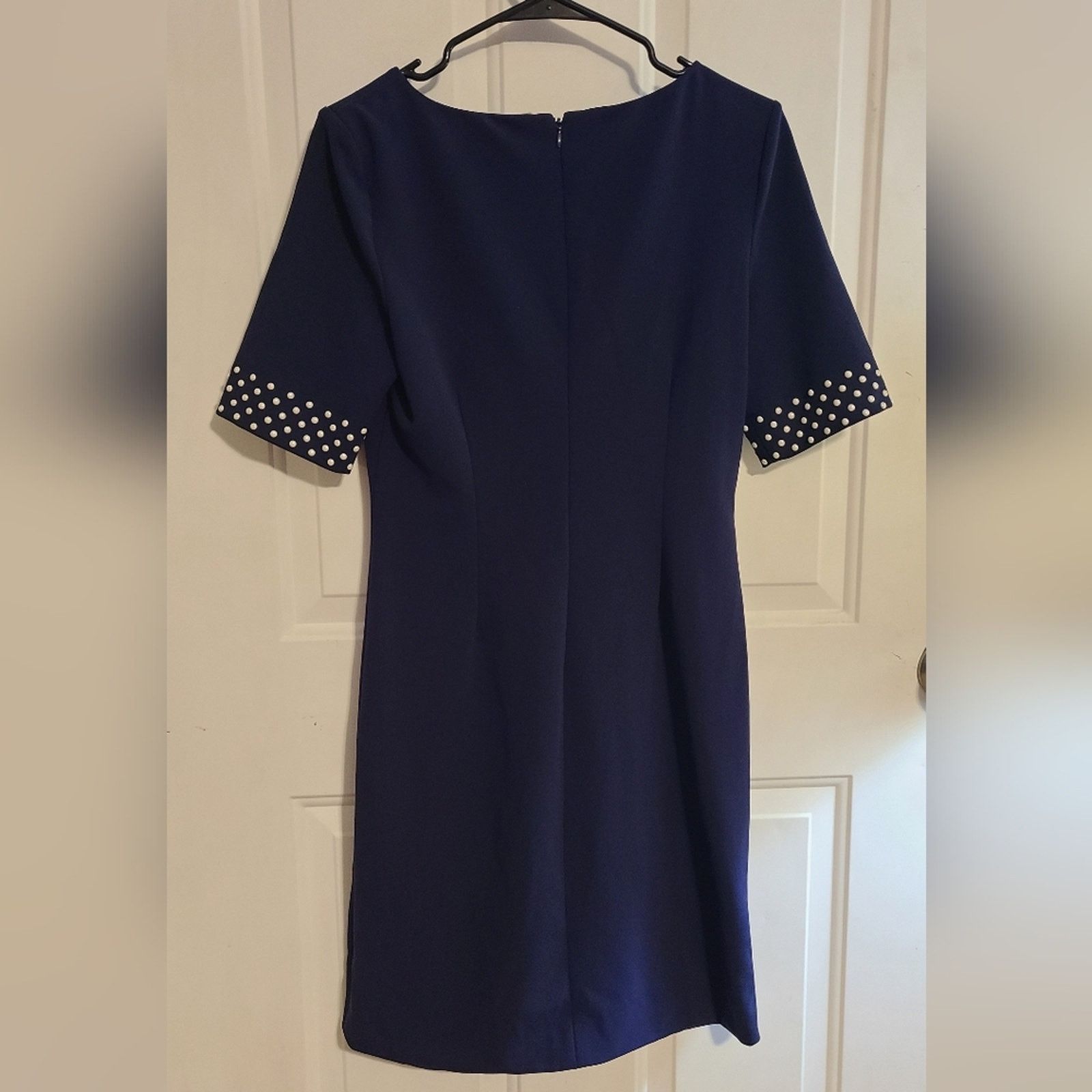 Karl Lagerfeld Karl Lagerfeld Short Navy Blue Dress Size 6 Size M / US 6-8 / IT 42-44 - 2 Thumbnail