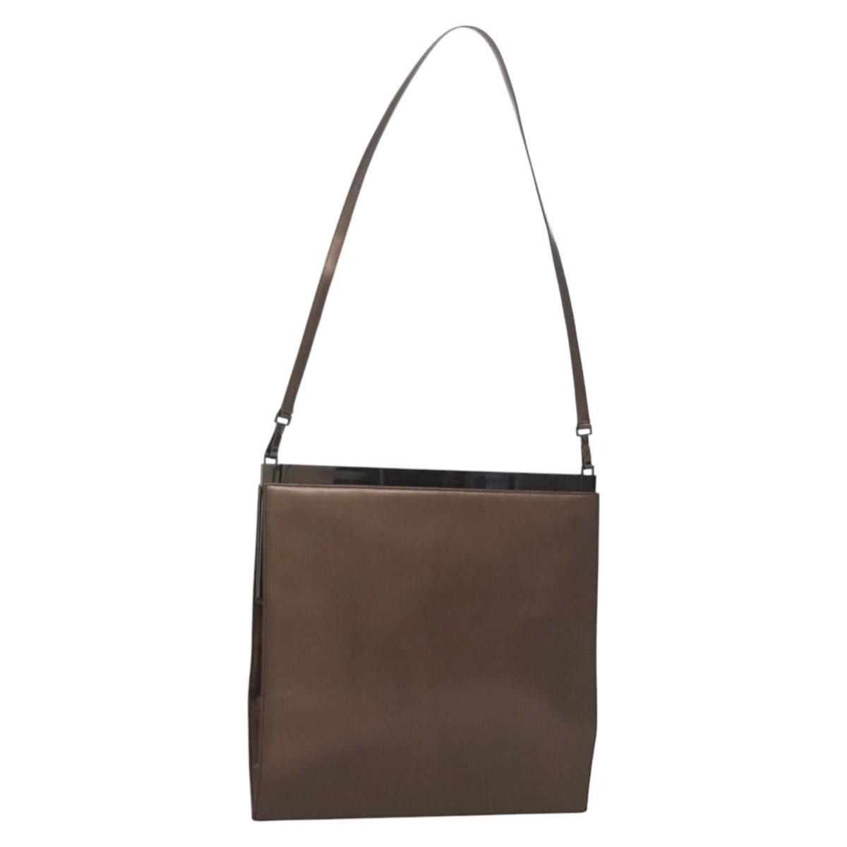 Gucci Shoulder Bag Leather Outlet Brown 004 0406 0492 Auth Bs26083, Women's