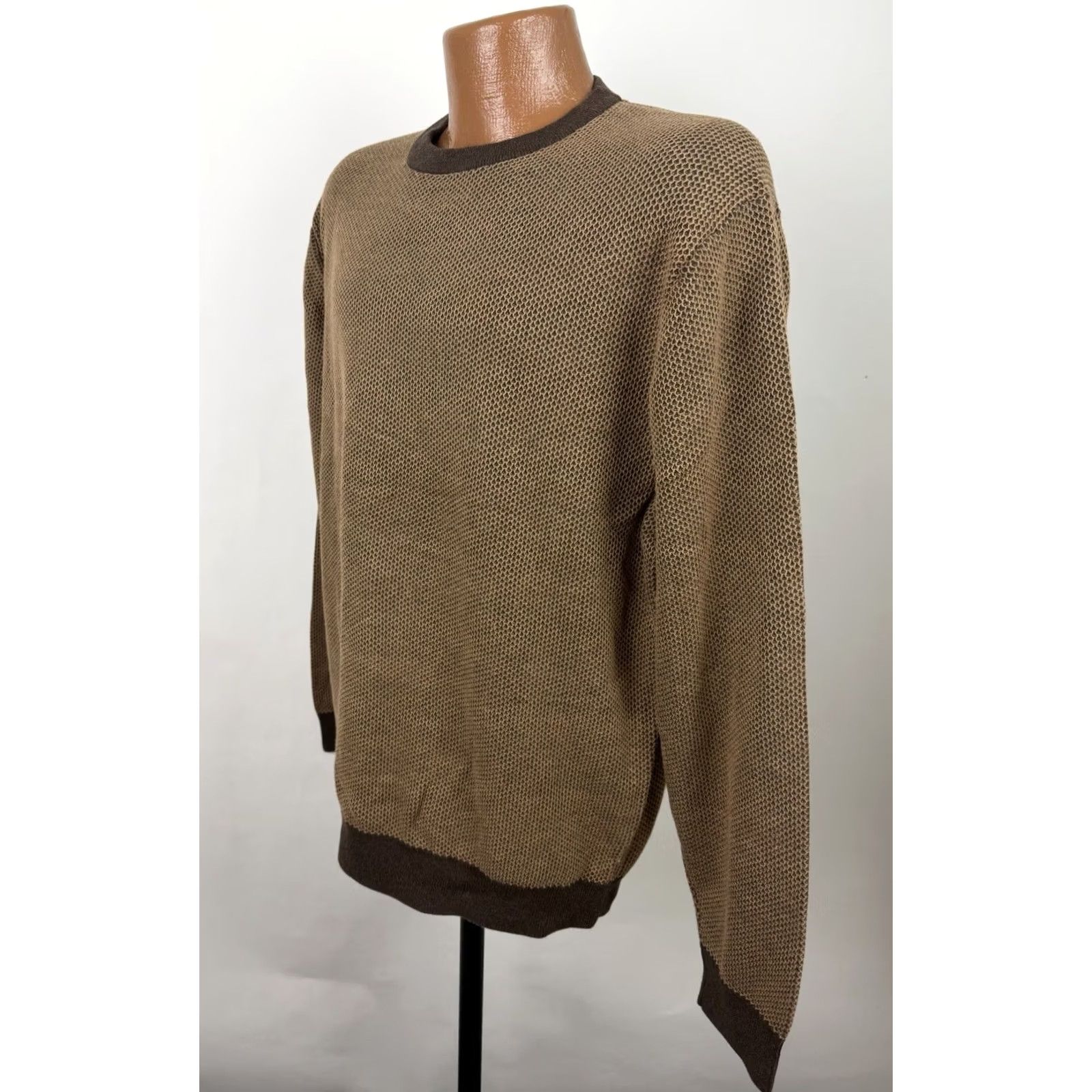 Cremieux Daniel Cremieux Pullover Sweater Mens XL Supima Cotton Knit Brown Size US XL / EU 56 / 4 - 6 Thumbnail