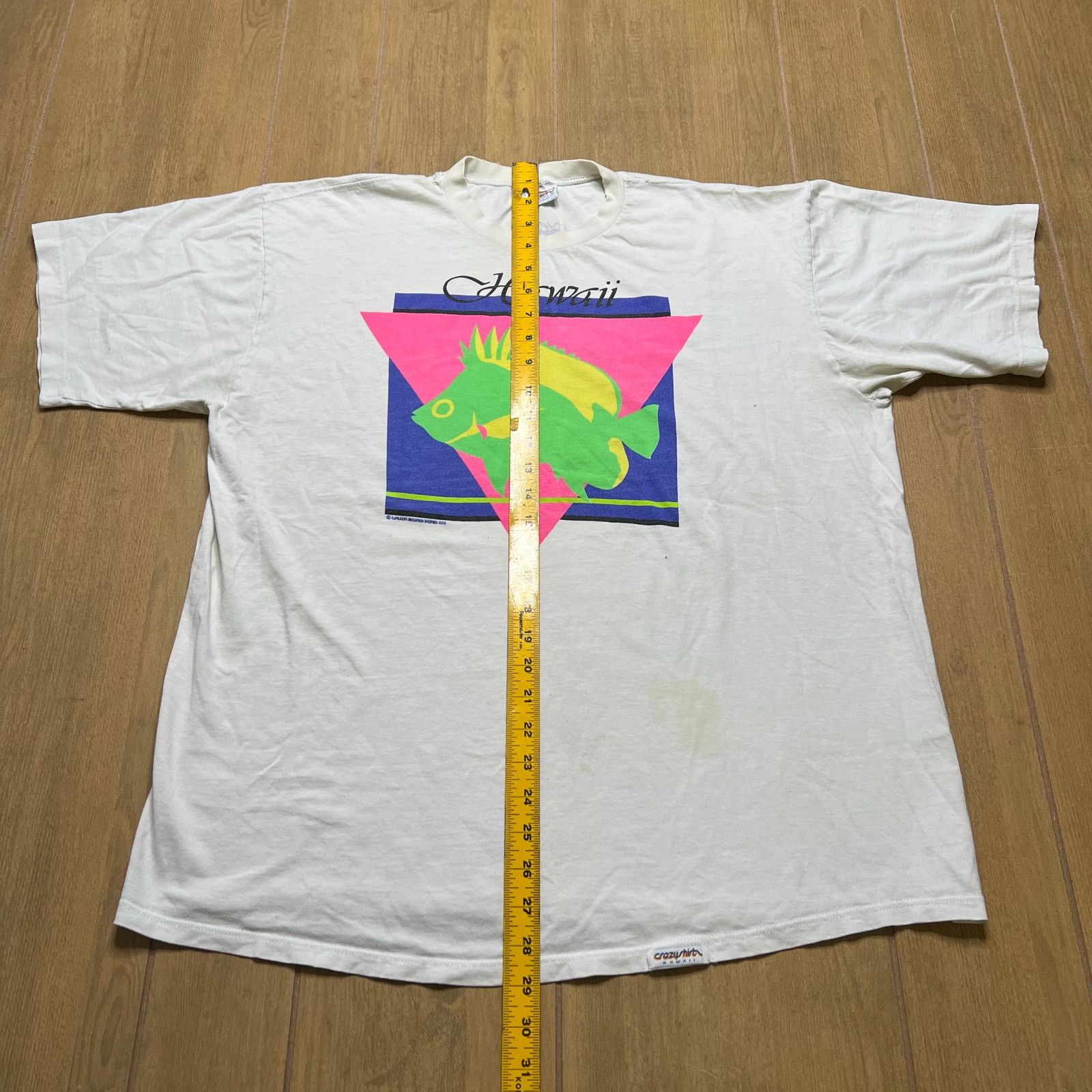 Vintage Vintage Crazy Shirts Hawaii T Shirt Neon Fish USA XL 80s Size US XL / EU 56 / 4 - 5 Thumbnail