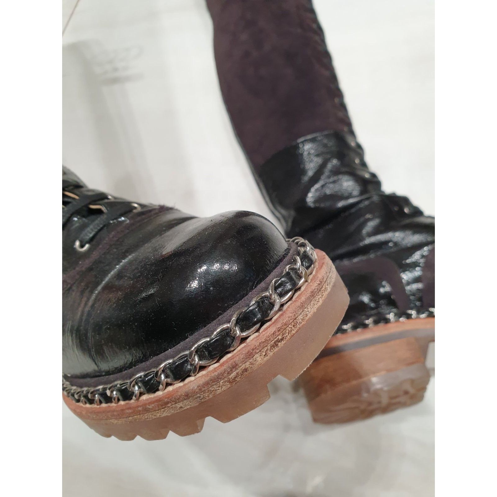 Chanel Chanel Paris-Salzburg Brown Suede Over-the-Knee Boots Sz.36 Size US 5 / IT 35 - 9 Thumbnail