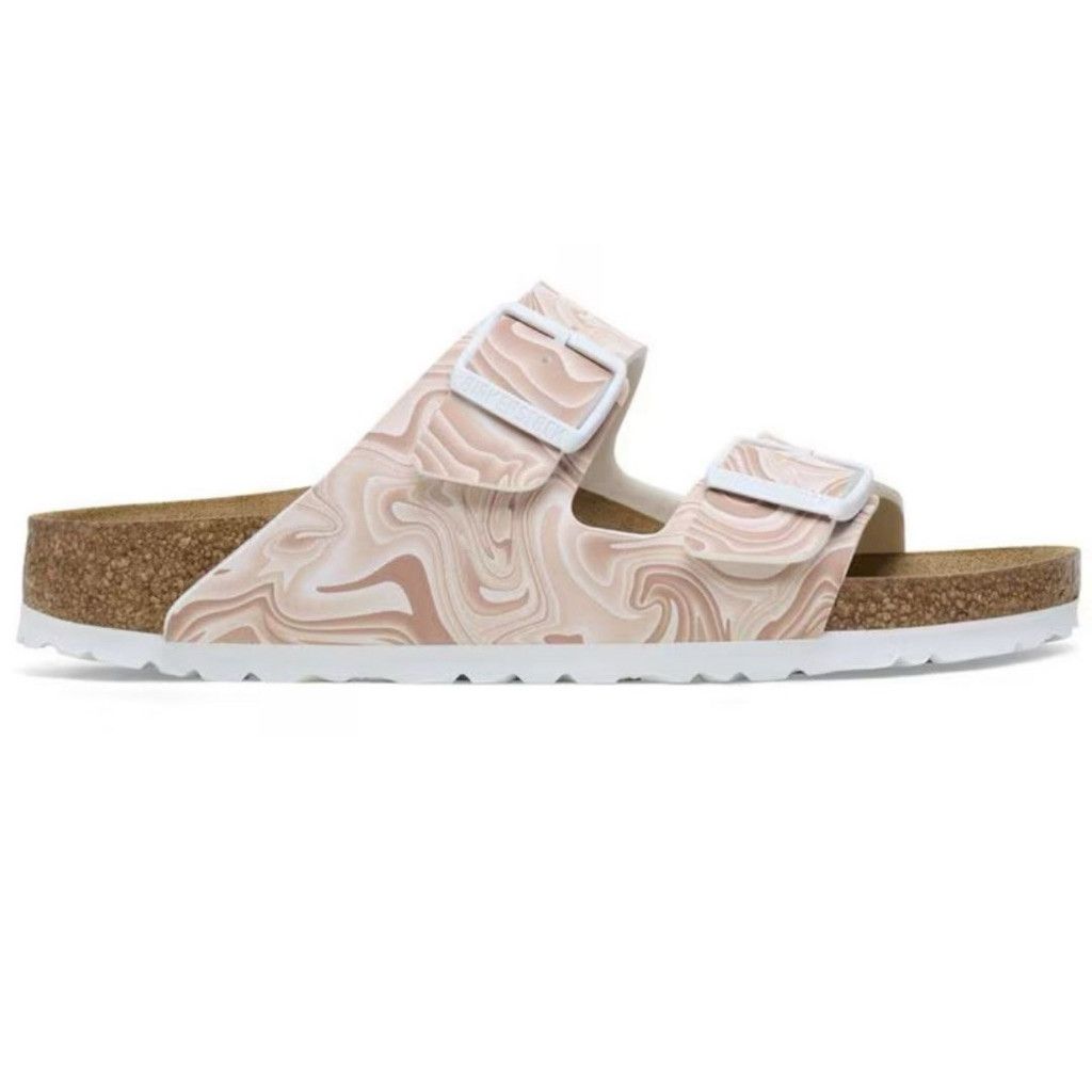 Birkenstock Birkenstock Arizona Marbled Birko-Flor Sandals Size 7 Beige Size US 7 / IT 37 - 5 Thumbnail