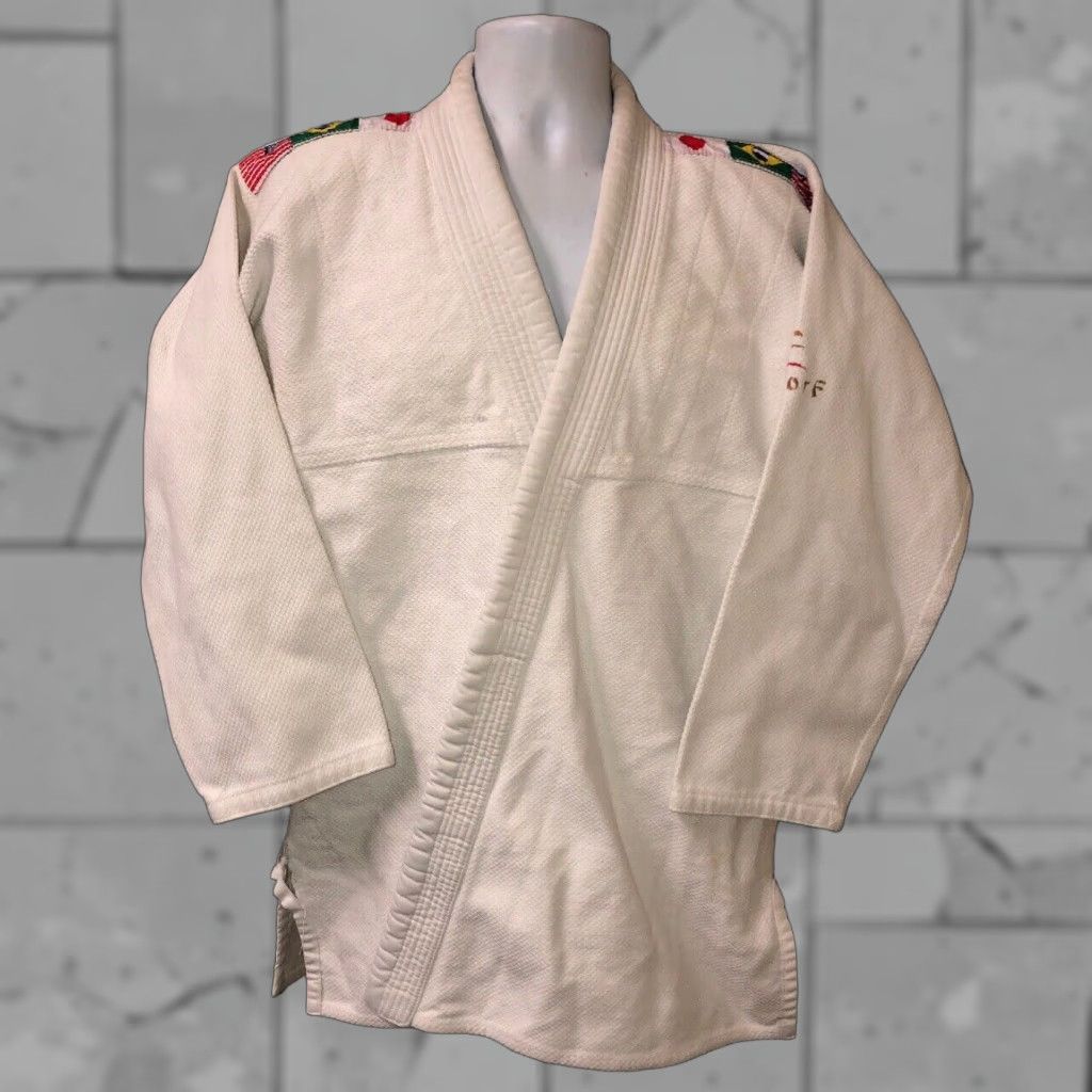 Vintage VINTAGE Woldorf USA Kimono Martial Arts Gi Men Size 7 White Jiu Jitsu Heavy Cotton Flags Size US M / EU 48-50 / 2 - 1 Thumbnail