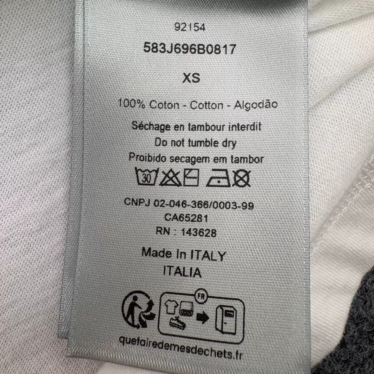 Dior Dior 1947 Graffiti Short Sleeve T-Shirt XS Size US XS / EU 42 / 0 - 4 Thumbnail