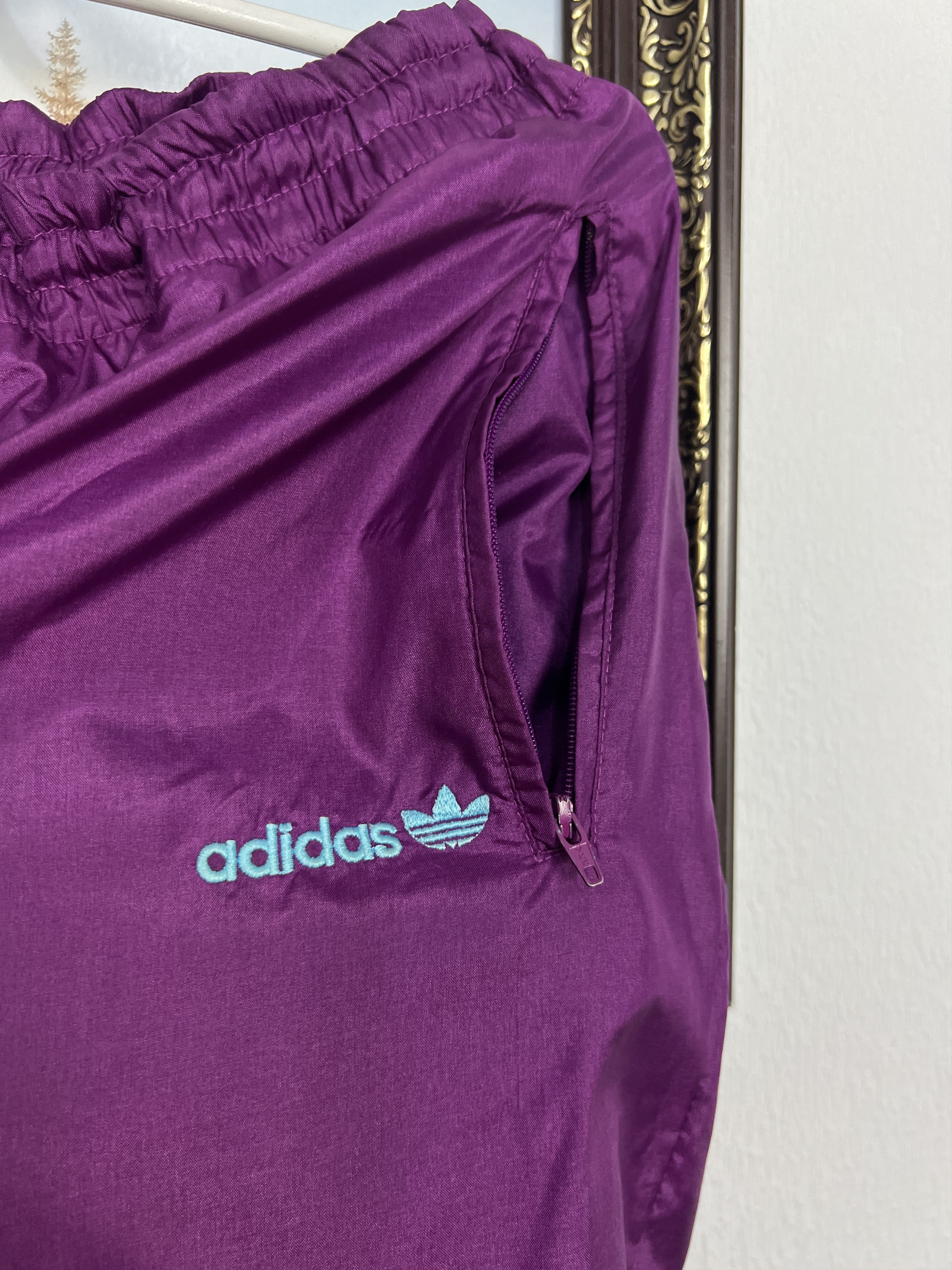 Adidas Vintage 90's Nylon Track Pants Sweatpants Rare Athletic Size US 34 / EU 50 - 4 Thumbnail