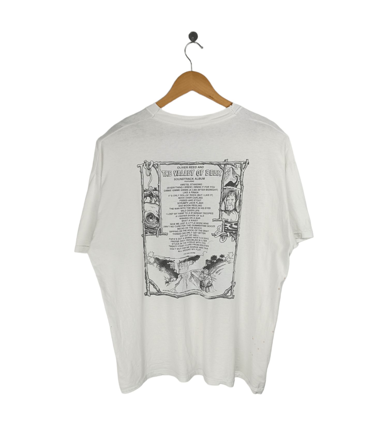 Vintage VINTAGE 90'S OLIVER REED AND THE VALLEY OF BEER HUMOR ADULT Size US XL / EU 56 / 4 - 2 Thumbnail