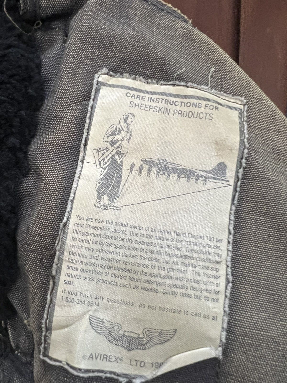 Vintage Avirex B3 Sheep Skin US Army Force Jacket