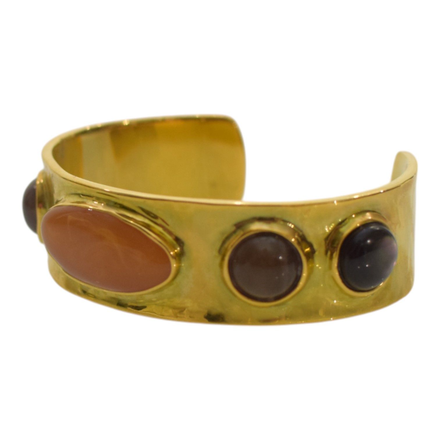 Saint Laurent Paris Saint Laurent Arty cabochon stone-embellished cuff bracelet Size ONE SIZE - 7 Thumbnail
