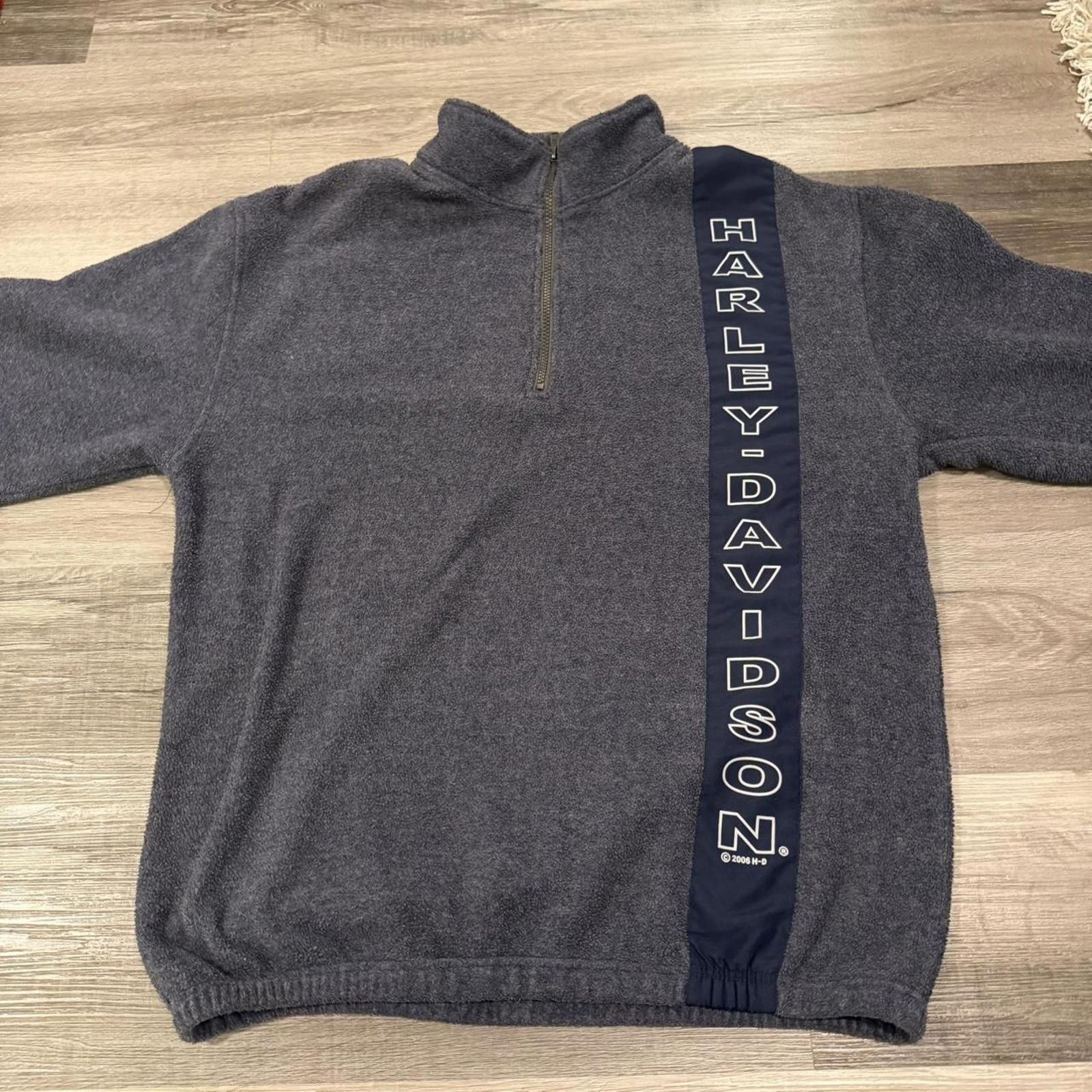 Harley Davidson Vintage Harley Davidson fleece quarter zip sweatshirt 2006 L Size US L / EU 52-54 / 3 - 4 Thumbnail