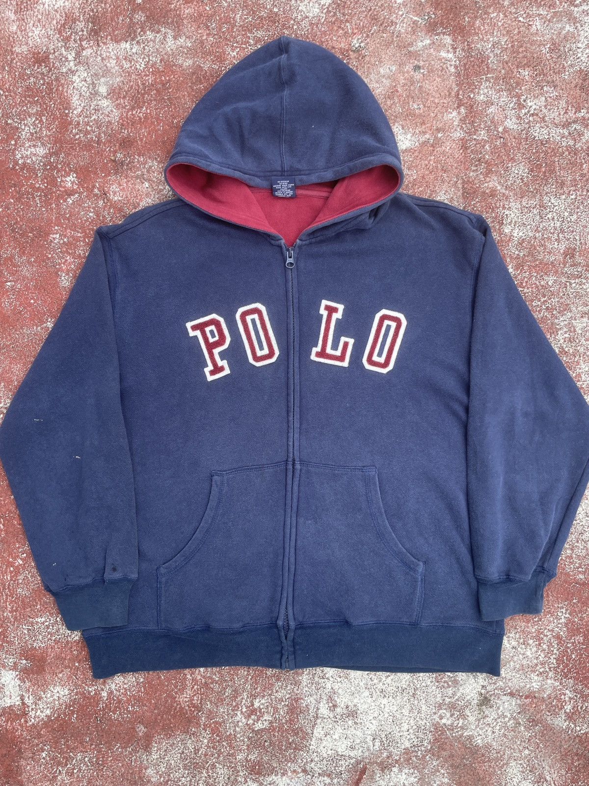 Polo Ralph Lauren Vintage 90s Polo Ralph Lauren Big Logo Zip Up Hoodie Size US L / EU 52-54 / 3 - 2 Thumbnail