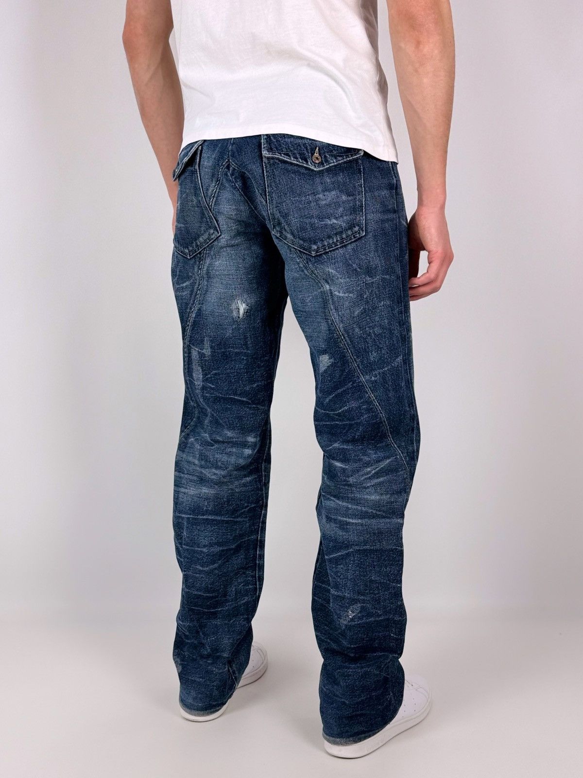 Versace Jeans Couture Distressed Versace Jeans Couture Washed Denim Jeans Size US 33 - 2 Thumbnail