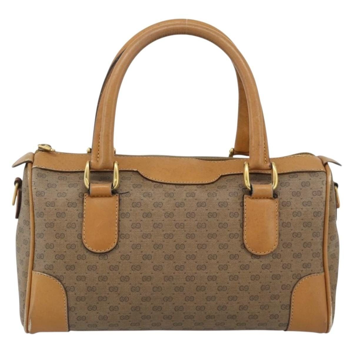 Gucci Gucci Micro GG Supreme Boston Bag Beige Size ONE SIZE - 1 Thumbnail