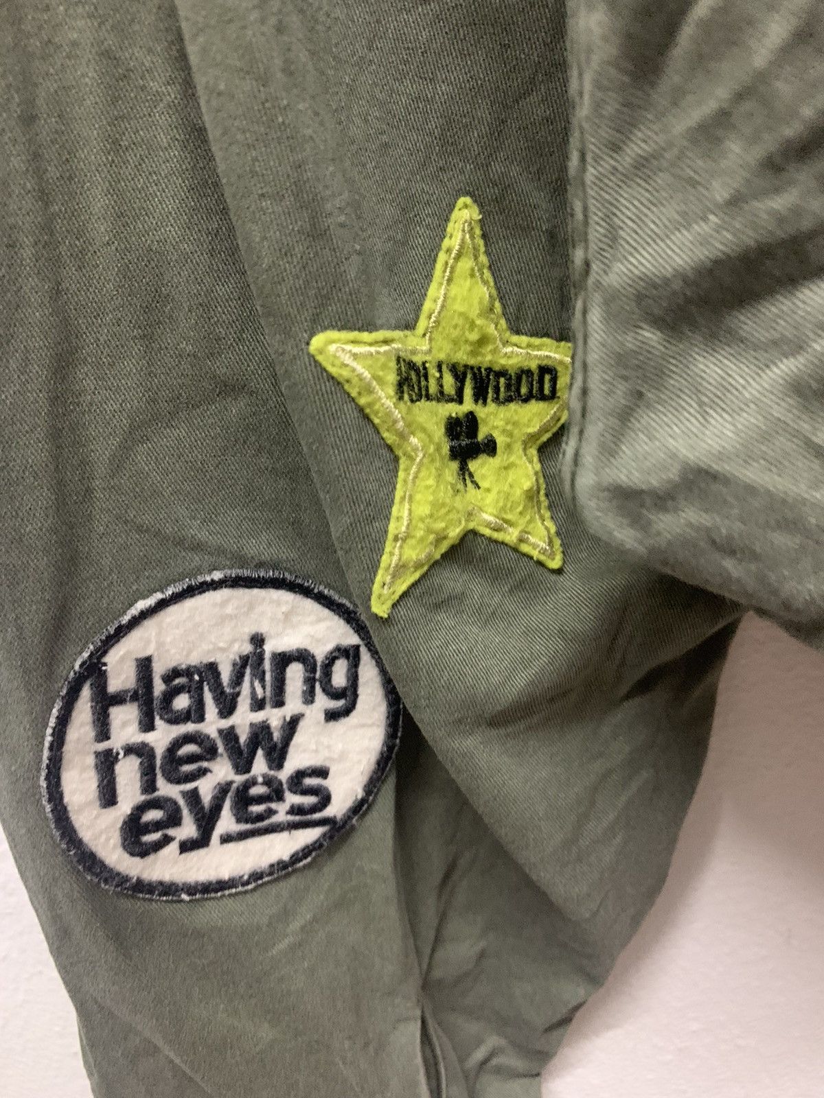 Japanese Brand MOUSSY Jacket Green Army Patches Size US XL / EU 56 / 4 - 16 Thumbnail