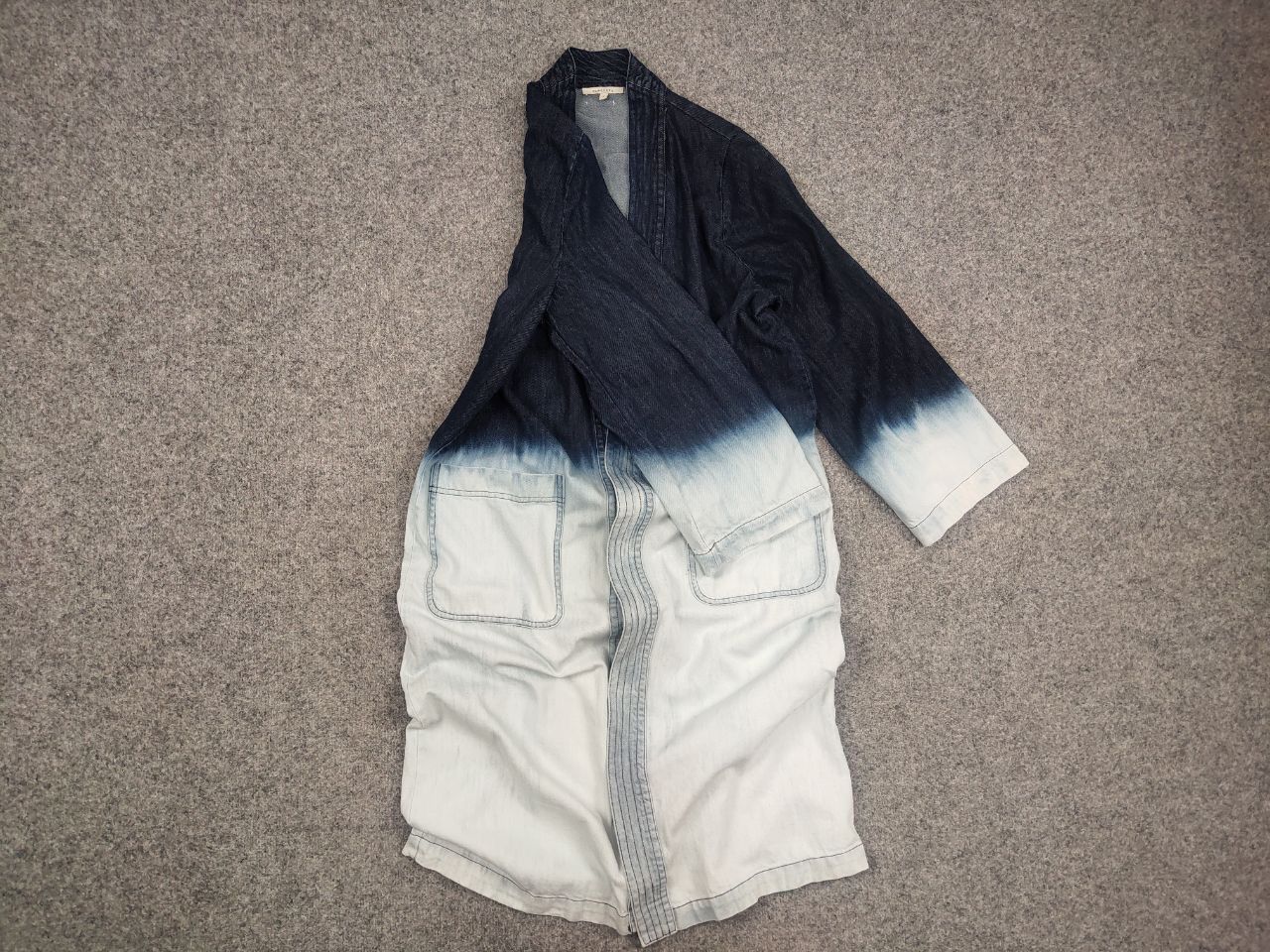 Vintage Humility 1949 Design Long Cardigan Gradient Blue denim Size L / US 10 / IT 46 - 8 Thumbnail