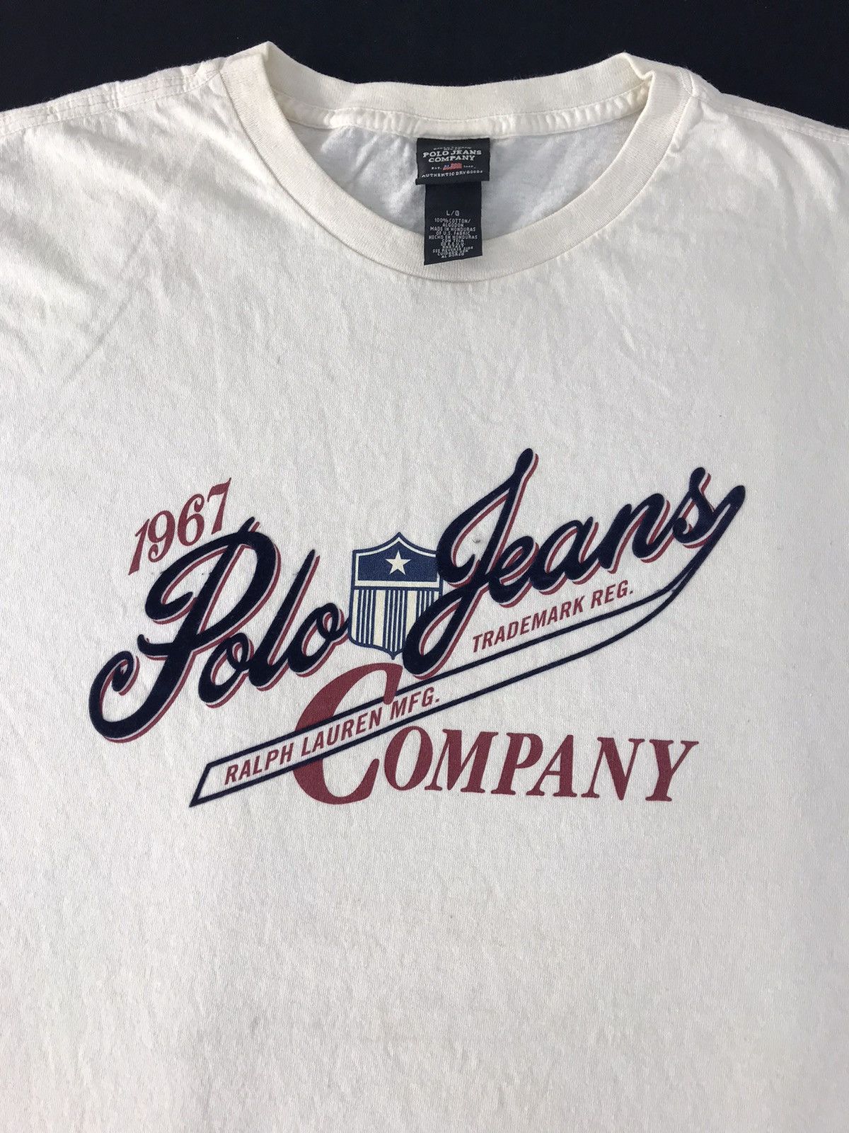 Polo Ralph Lauren Ralph Lauren Polo Jeans Company Spell Out Printed Tee Size US XL / EU 56 / 4 - 3 Thumbnail