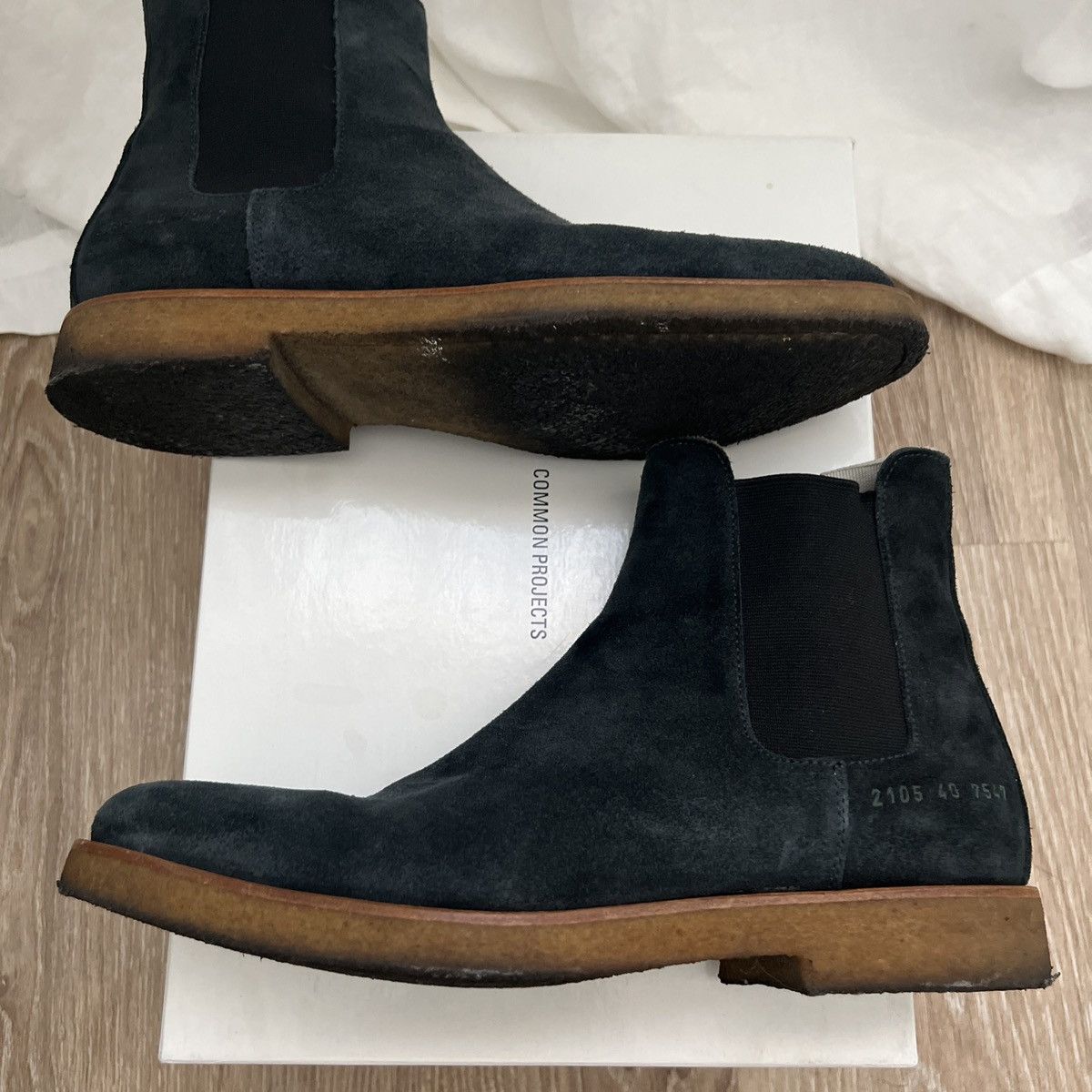 Common Projects Common Projects Chelsea Boot Black Suede Sz 40 Size US 8.5 / EU 41-42 - 6 Thumbnail