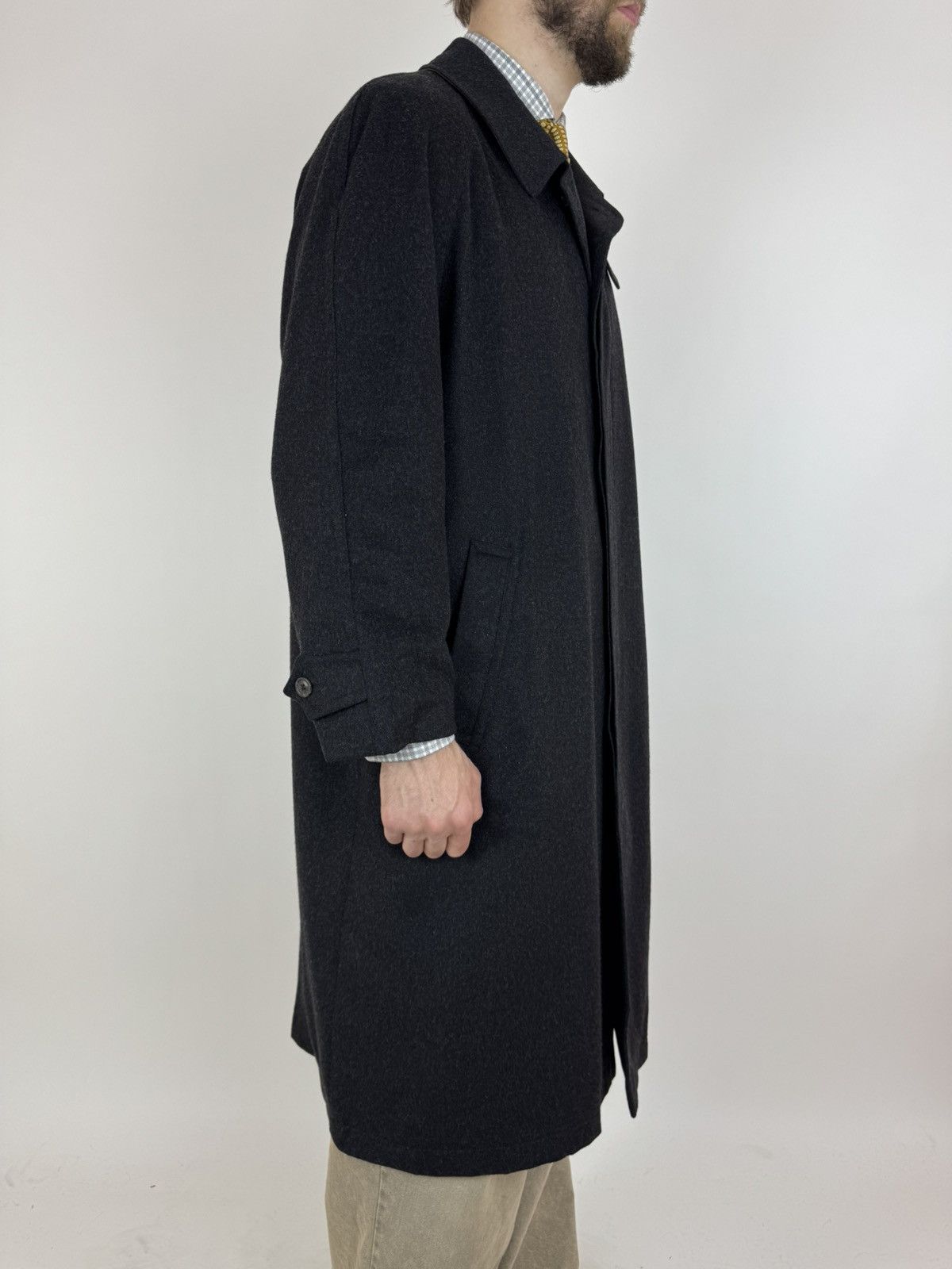 Schneiders SCHNEIDERS Wool Coat Vintage Long Trench Peacoat Coat 54/2XL Size US XXL / EU 58 / 5 - 3 Thumbnail