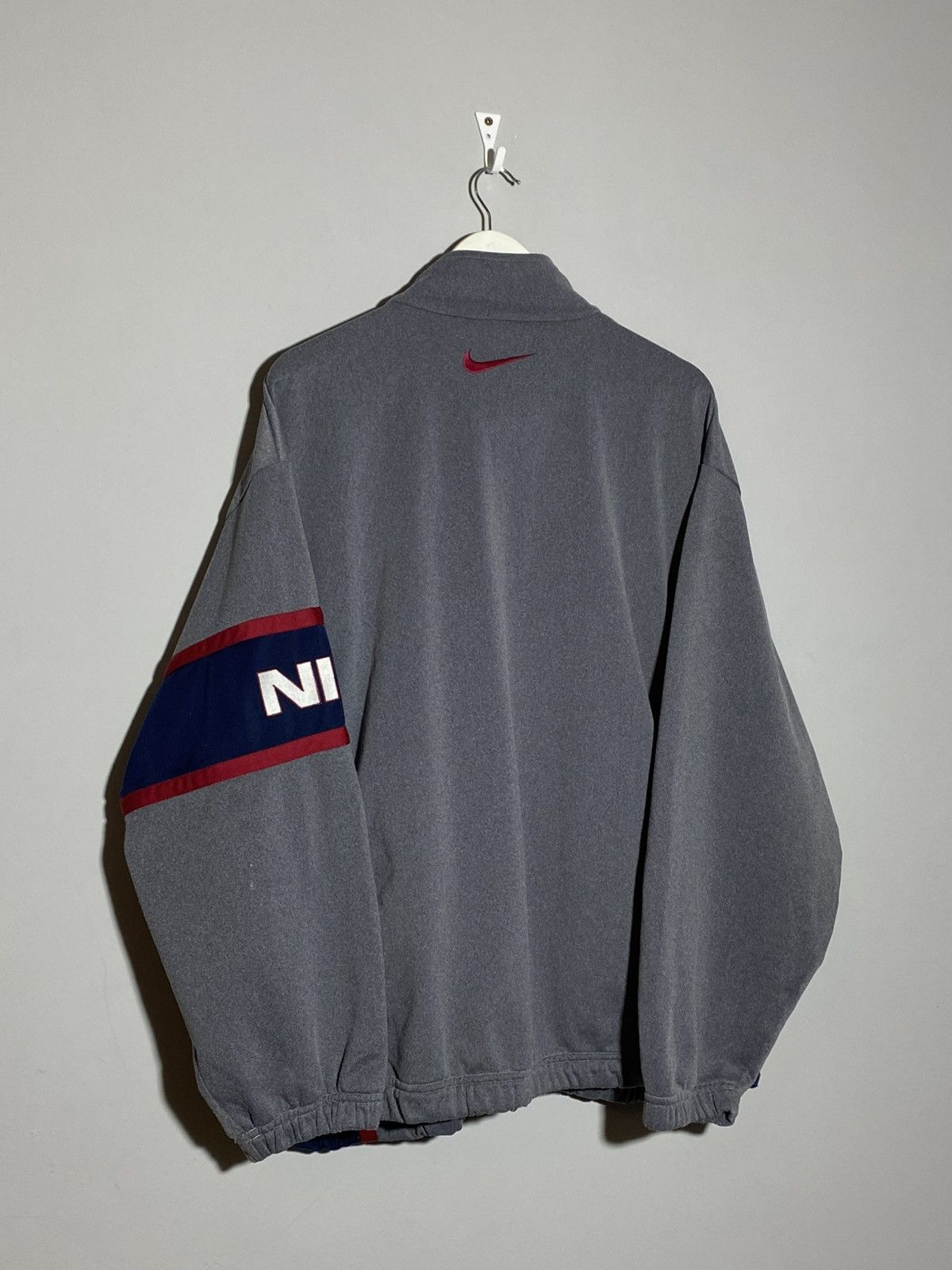 Nike 🔥 VINTAGE 90s NIKE FULL ZIP TRACK JACKET RARE DESIGN Size US XL / EU 56 / 4 - 2 Thumbnail