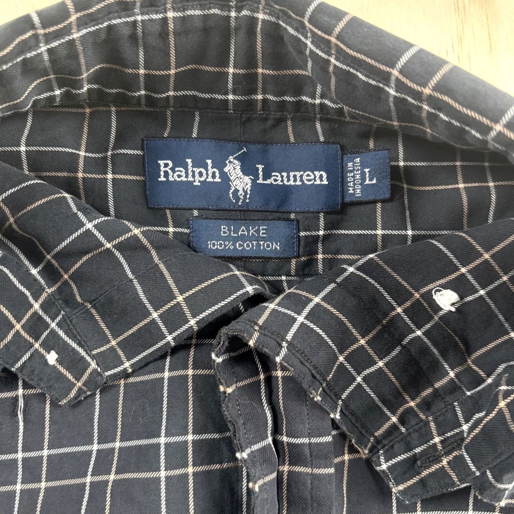 Ralph Lauren Ralph Lauren Blake Shirt Mens Large Black Plaid Long Sleeve Button Up Casual Size US L / EU 52-54 / 3 - 2 Thumbnail