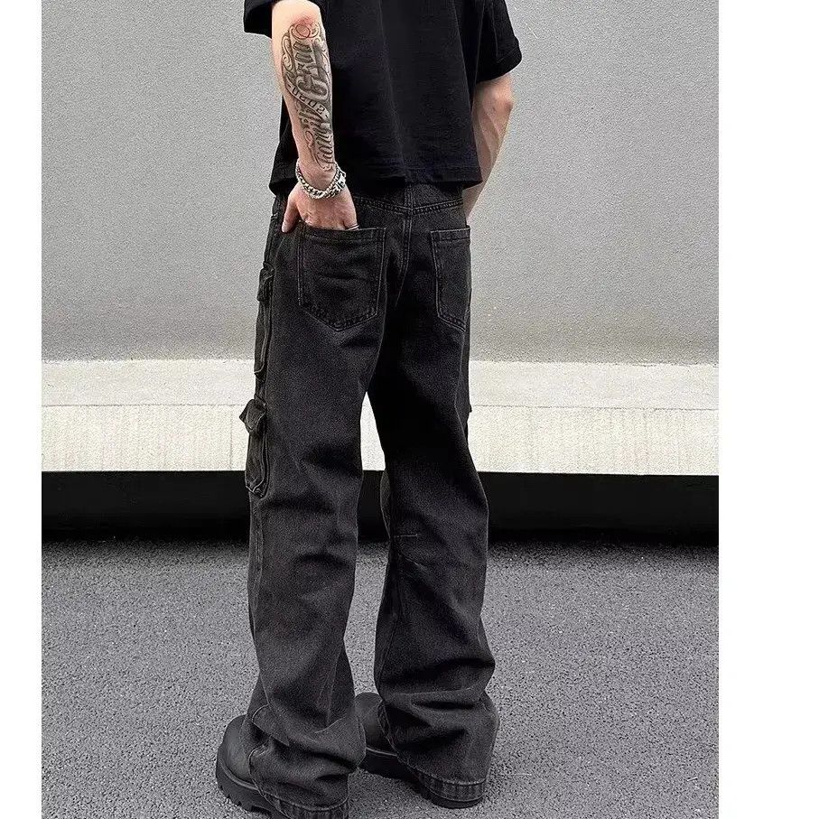 Japanese Brand Straight tube loose fitting multi pocket jeans Size US 32 / EU 48 - 2 Thumbnail