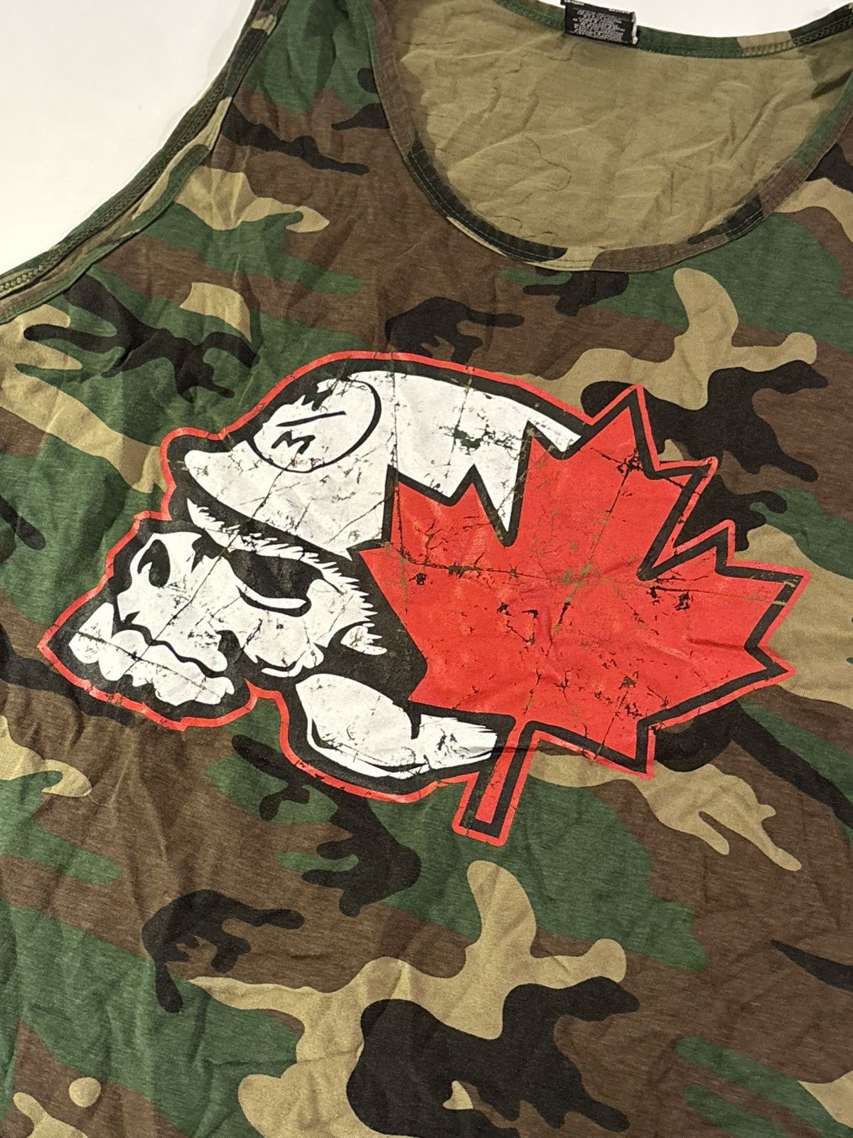 Metal Mulisha Y2K Metal Mulisha Helmet Skull Canada Leaf Camo Tank Top Size US L / EU 52-54 / 3 - 3 Thumbnail