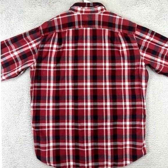 Eddie Bauer Eddie Bauer Flannel Shirt Mens Large Tall Red Black Plaid Button-Down Relaxed Cotton Shirt Size US L / EU 52-54 / 3 - 2 Thumbnail