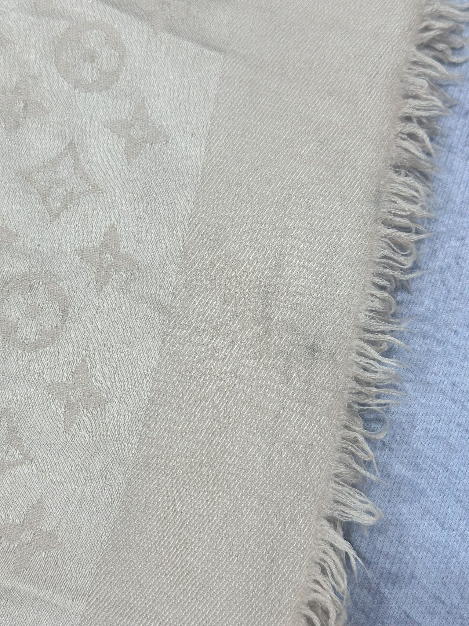 Louis Vuitton Louis Vuitton Handkerchief LV Monogram Paris Beige Silk Size ONE SIZE - 6 Thumbnail