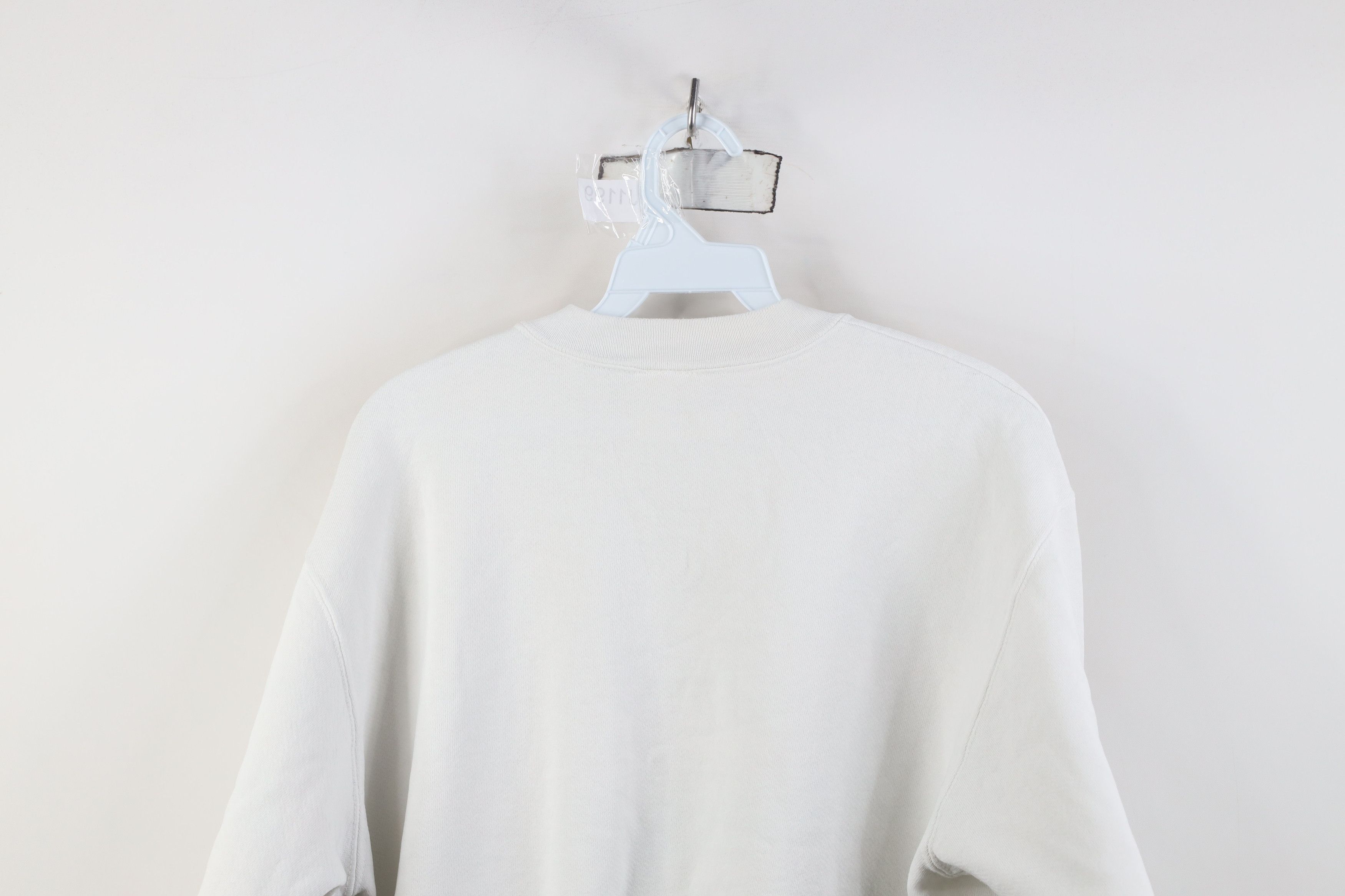Vintage Vintage 90s Streetwear Blank Crewneck Sweatshirt White Size L / US 10 / IT 46 - 11 Thumbnail