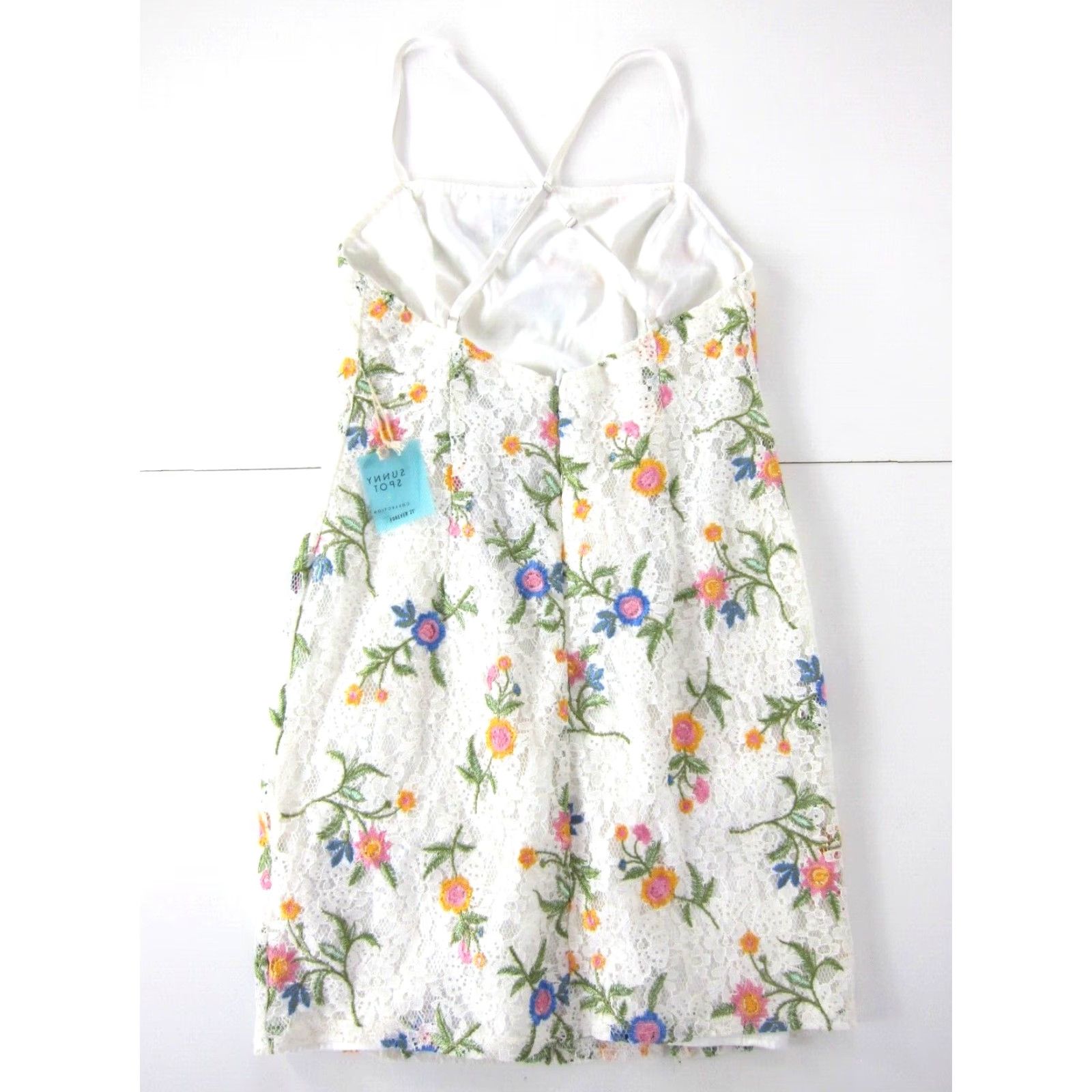 Forever 21 FOREVER 21 Slip Dress NWT Floral Lace White Pink Green M Dress Women Size M / US 6-8 / IT 42-44 - 2 Thumbnail