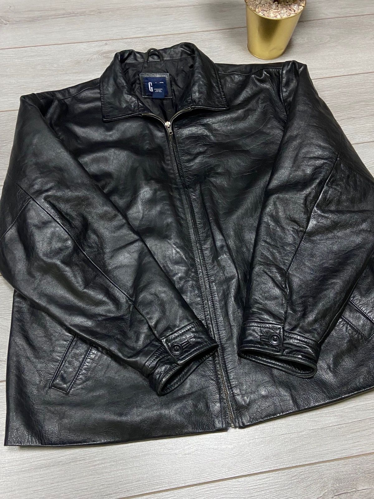 Gap GAP vintage leather jacket zip up Size US XXL / EU 58 / 5 - 10 Thumbnail