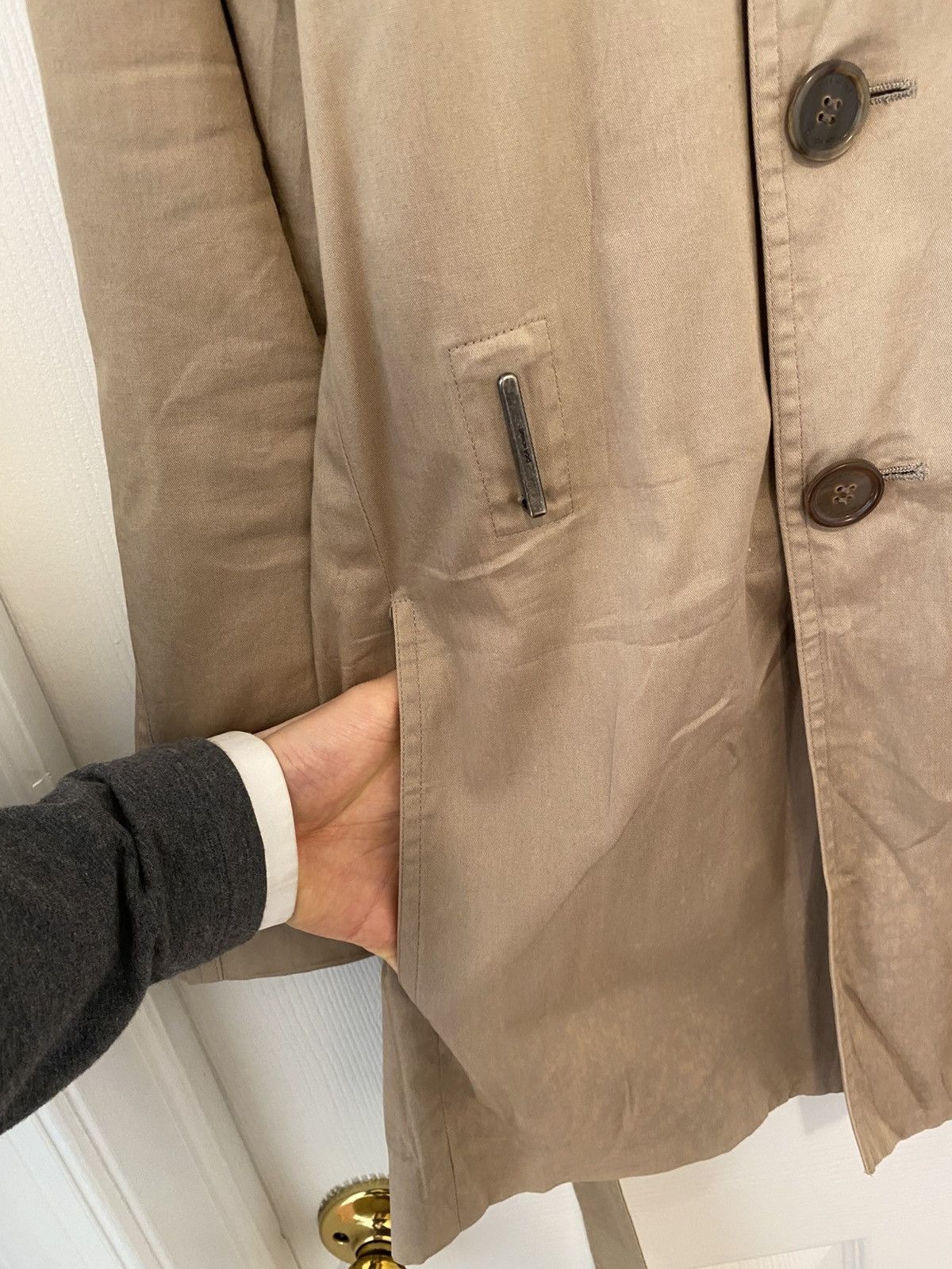 Dior Kris van assche era double breasted trench coat Size US M / EU 48-50 / 2 - 14 Thumbnail
