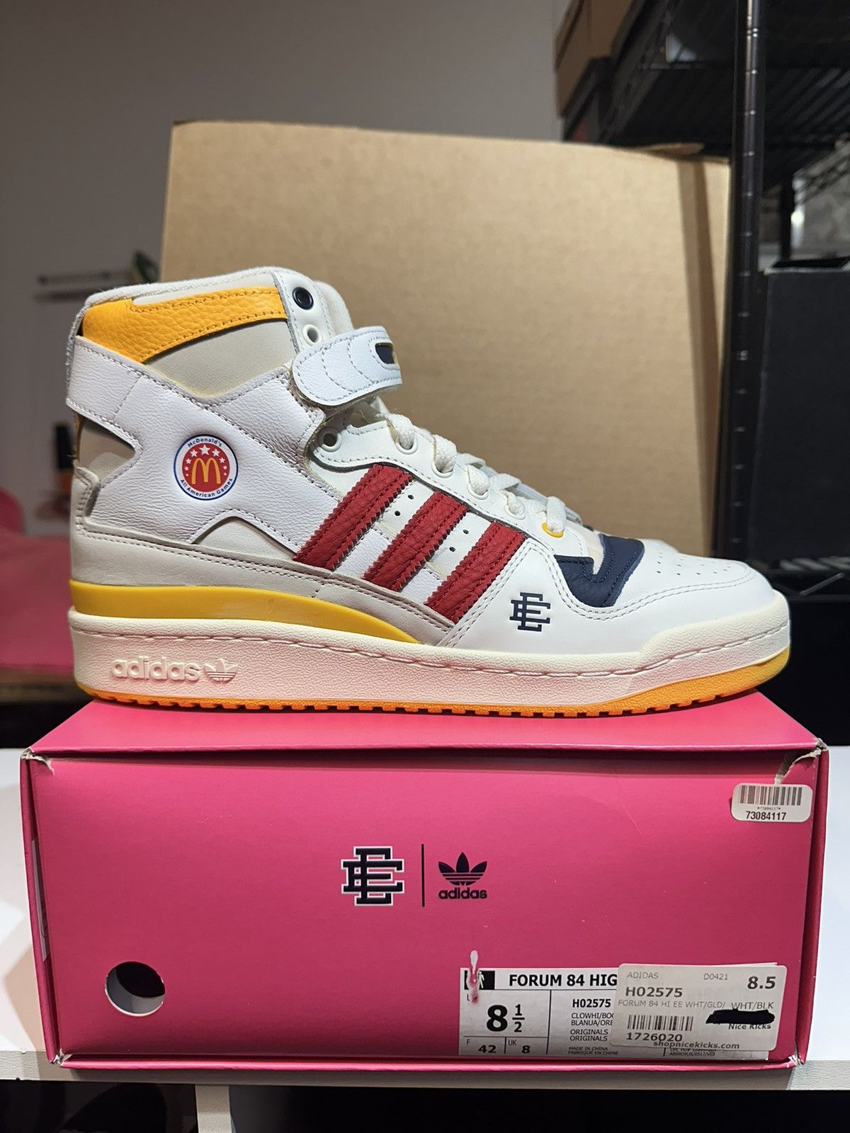 Adidas × Eric Emanuel Adidas x Eric Emmanuel Forum 84 High McDonalds Size US 8.5 / EU 41-42 - 1 Thumbnail