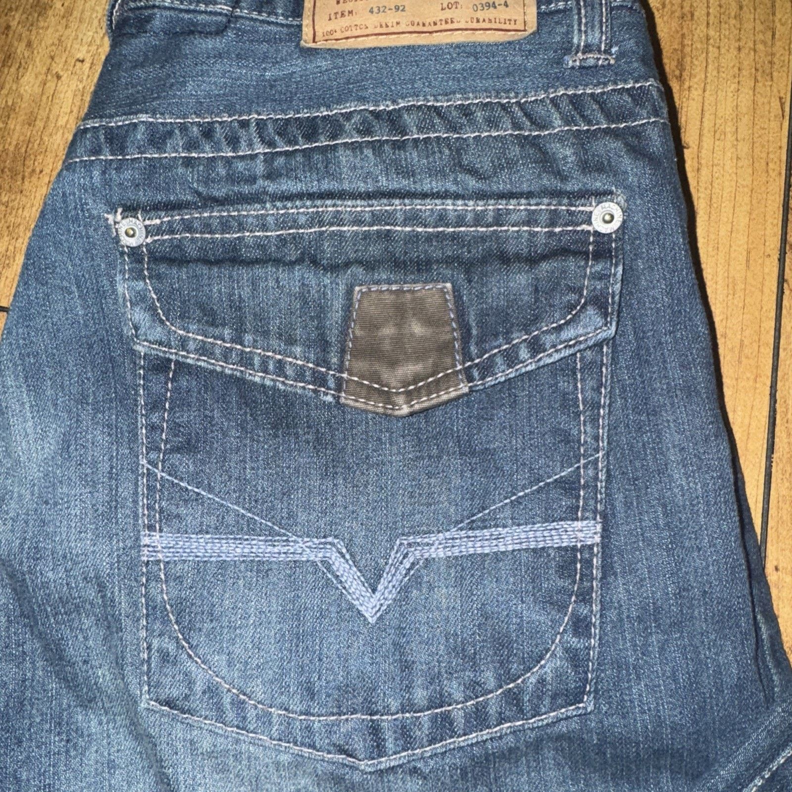 Vintage Machine Clothing Company 30x33 Denim Blue Jeans Size US 30 / EU 46 - 2 Thumbnail