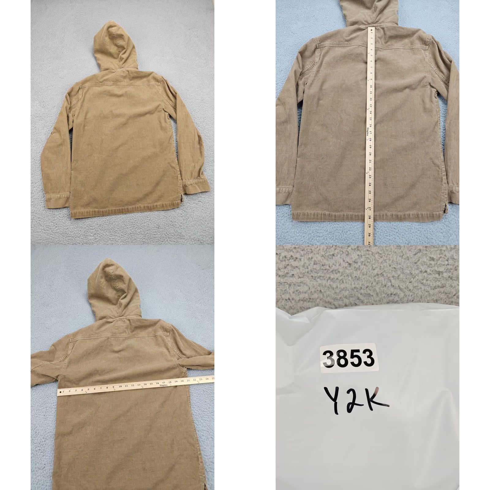 Billabong VINTAGE Billabong Jacket Mens Medium Brown Corduroy Hooded Sherpa Lined SurfPlus Shacket Size US M / EU 48-50 / 2 - 9 Thumbnail