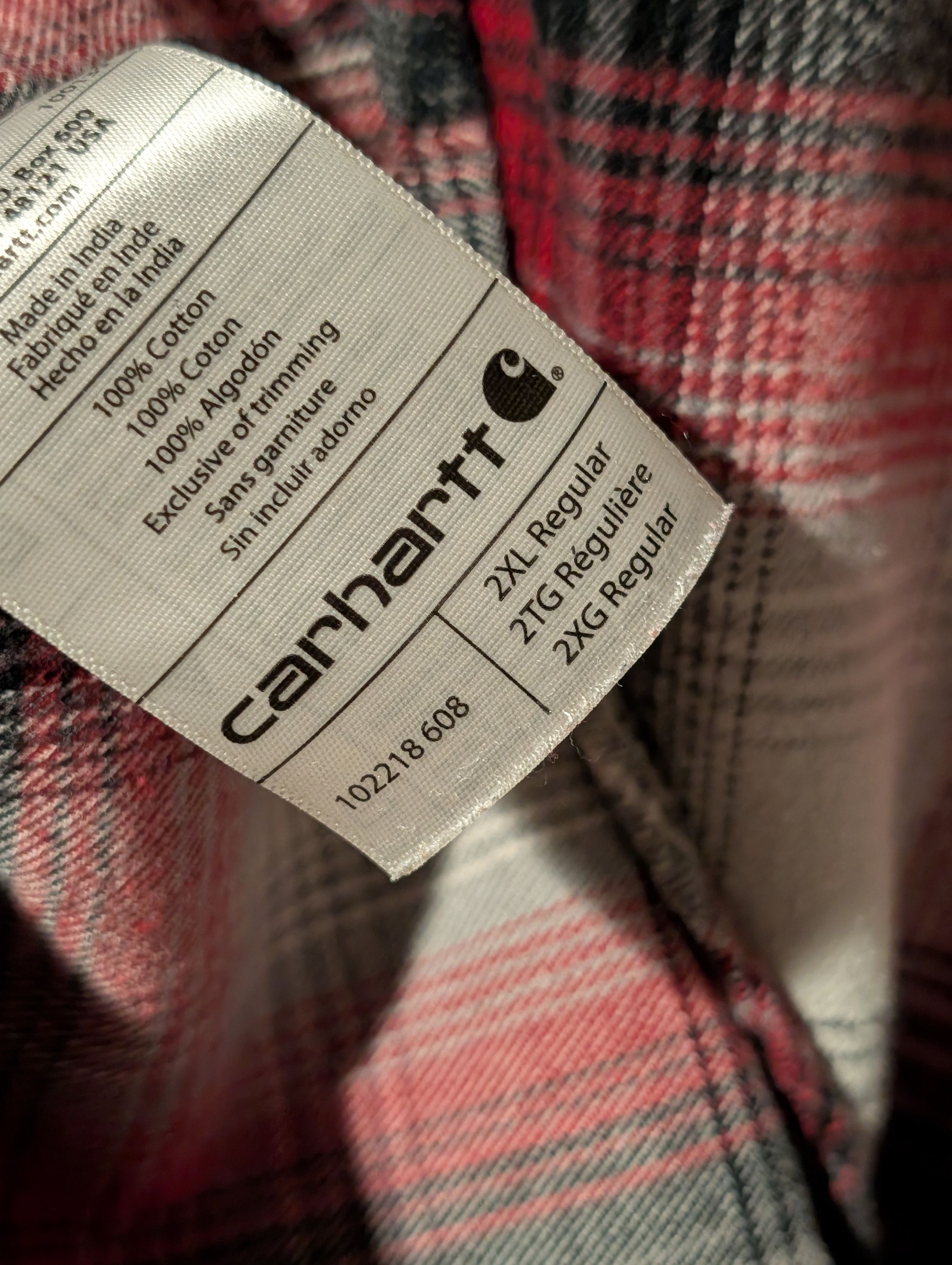 Carhartt Carhartt Rugged Flex Mens Relaxed Plaid Long Sleeve Flannel Size US XXL / EU 58 / 5 - 7 Thumbnail