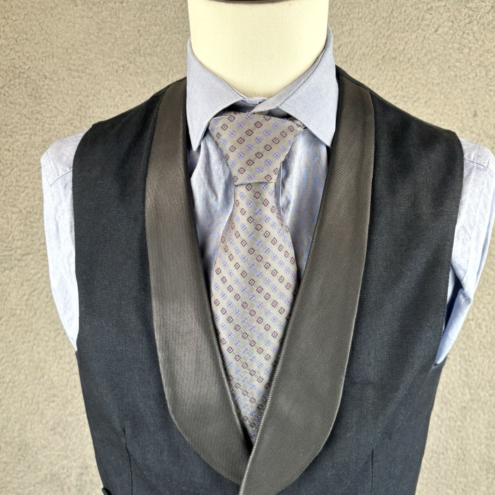 Nudie Jeans Nudie Jeans Vest Denim Navy Blue 4 Button V-Neck Waistcoat Men M Regular Wedding Summer Spring Winter Casual Biker Size US 31 - 3 Thumbnail