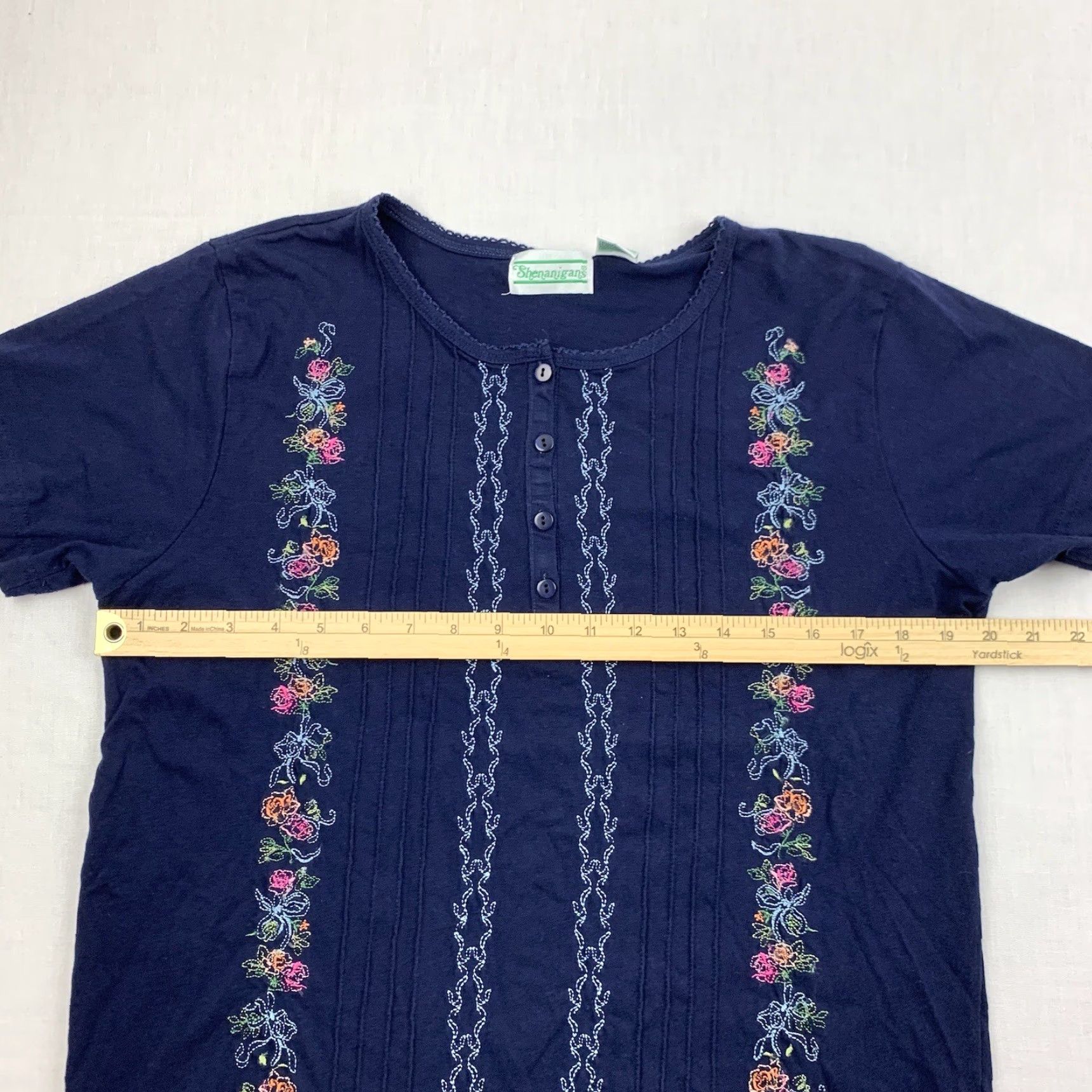 Vintage VINTAGE Shenanigans Shirt Womens L Blue Floral Flower 90s Cute Nature Flower Shenanigans Womens L Shirt 90s Blue Floral Size L / US 10 / IT 46 - 6 Thumbnail