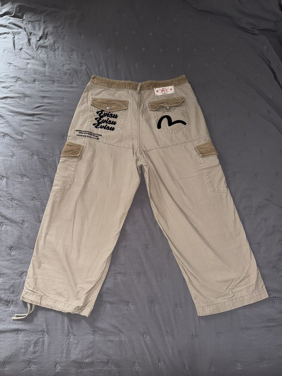 Evisu Evisu Cargo Half Corduroy Pants Size US 34 / EU 50 - 5 Thumbnail