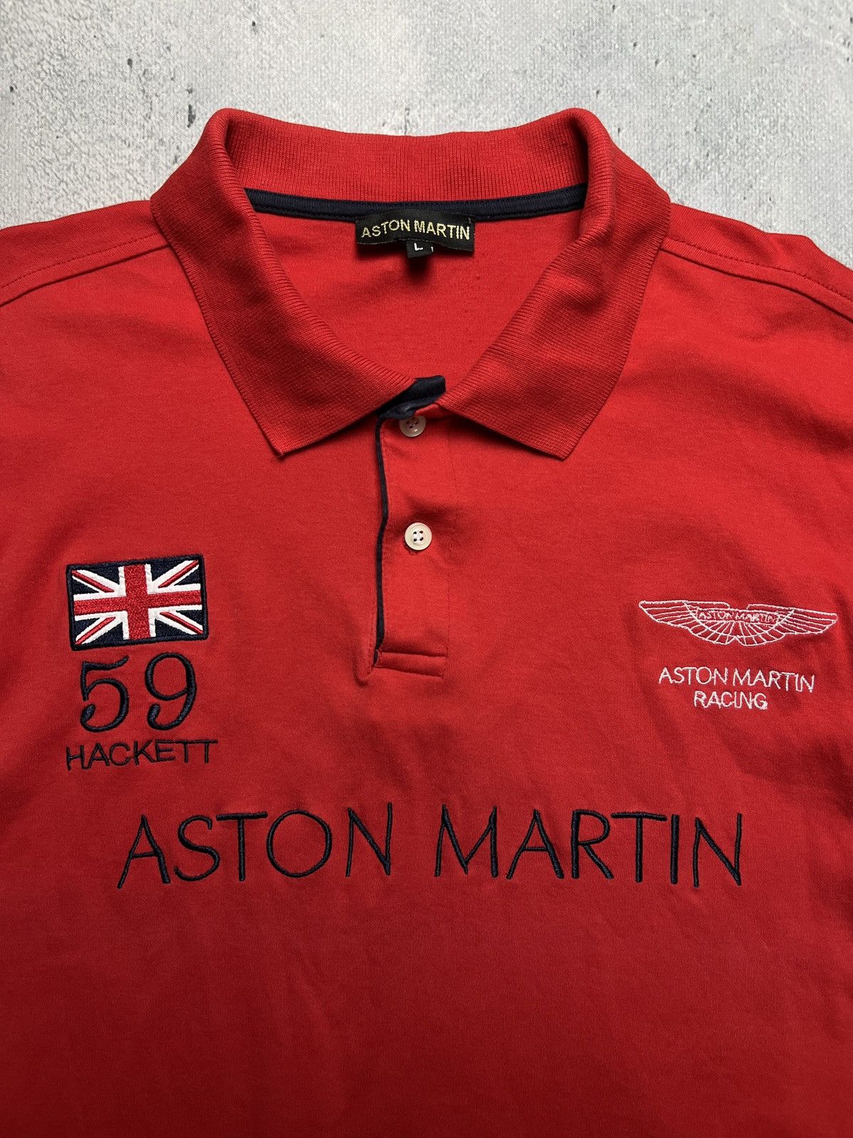 Hackett Hackett 59 Aston Martin GB Polo Racing Moto y2k Size US L / EU 52-54 / 3 - 6 Thumbnail