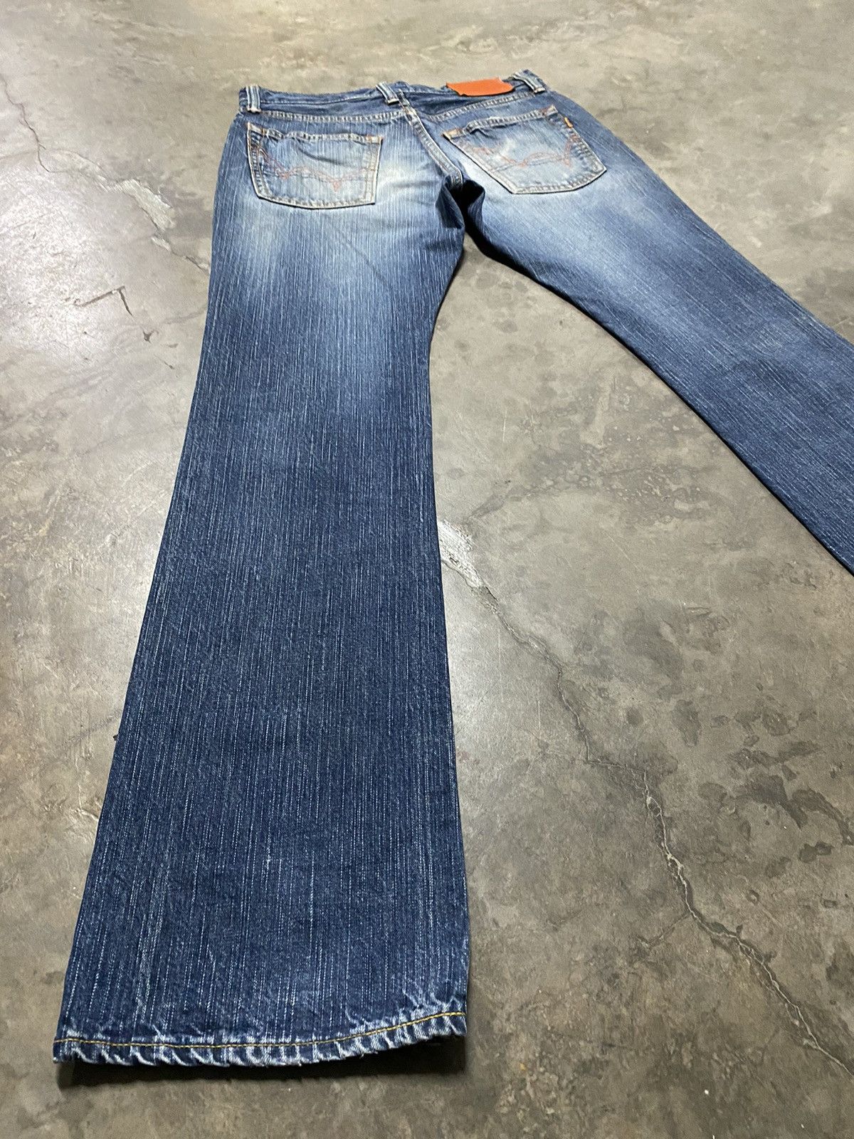 Flare Jeans Vintage Edwin Distressed Denim @act231