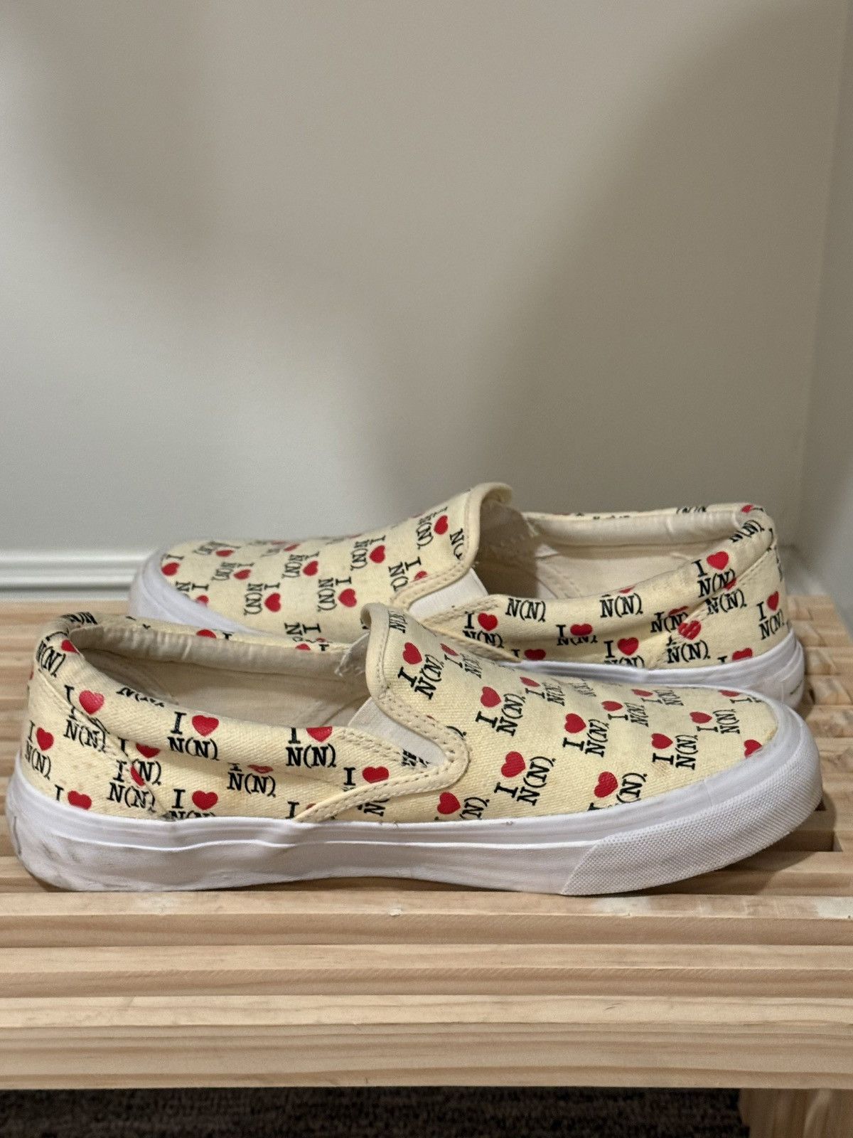 Number (N)ine I❤️N(N) Cream Slip On Sneakers Size US 7.5 / EU 40-41 - 15 Thumbnail