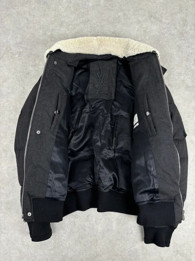 Yves Saint Laurent AW2010 Yves Saint Laurent Grey Wool Single-Breasted Fur Collar Jacket Size US M / EU 48-50 / 2 - 7 Thumbnail