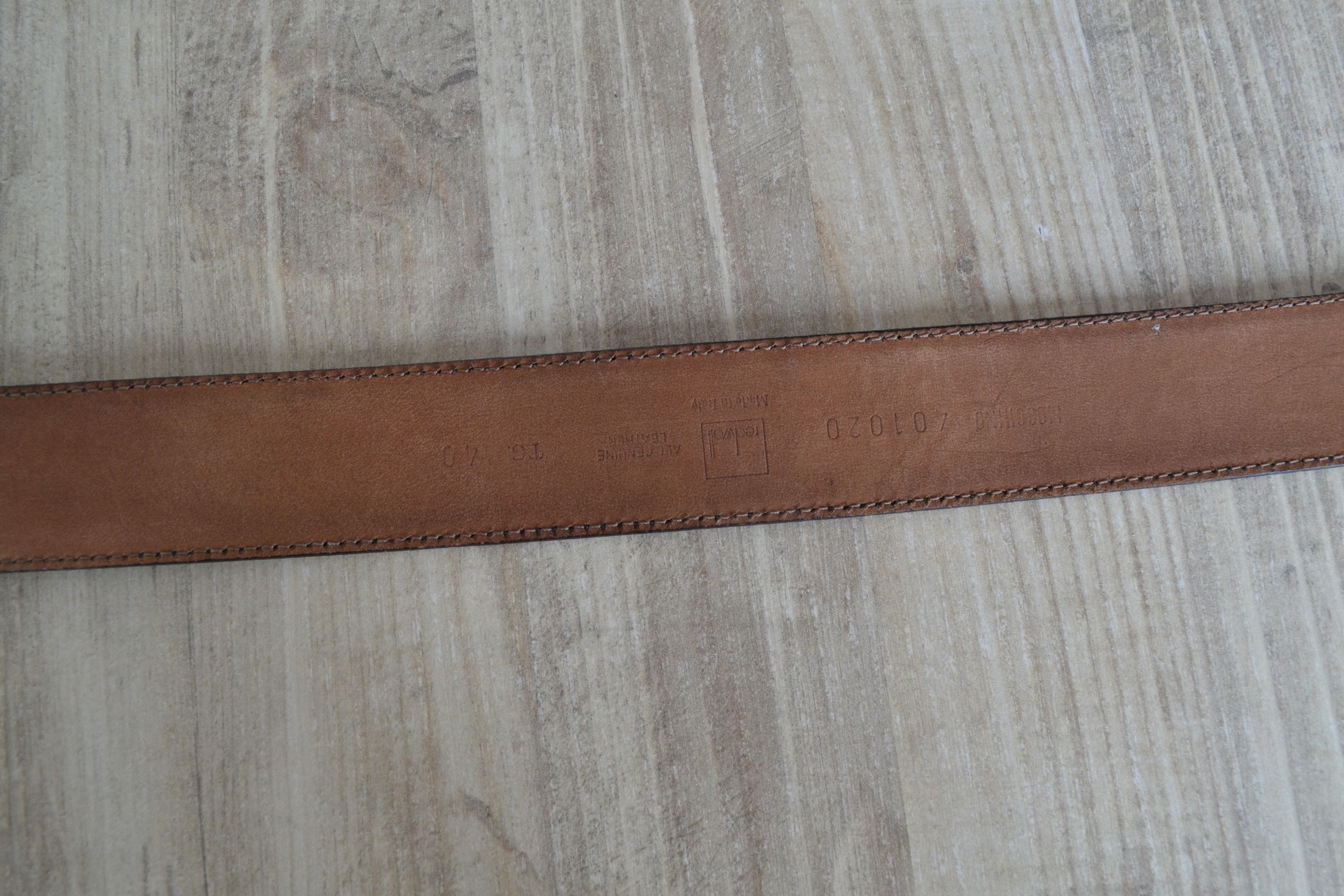 Moschino MOSCHINO Belt Leather Logo Vintage 90s Buckle Metal Black Size ONE SIZE - 6 Thumbnail