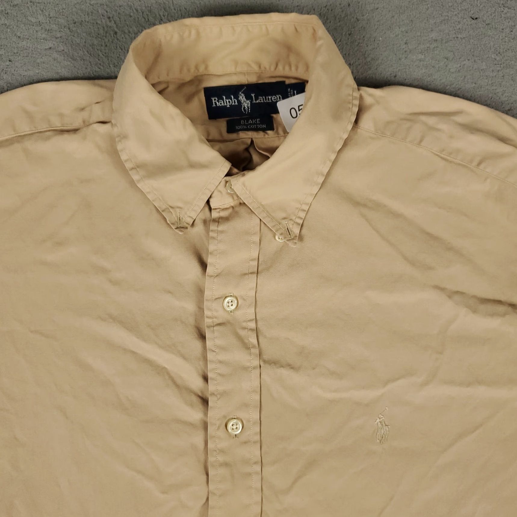 Ralph Lauren VINTAGE Ralph Lauren Shirt Men's Large Beige Casual Button-Up Long Sleeve Size US L / EU 52-54 / 3 - 2 Thumbnail