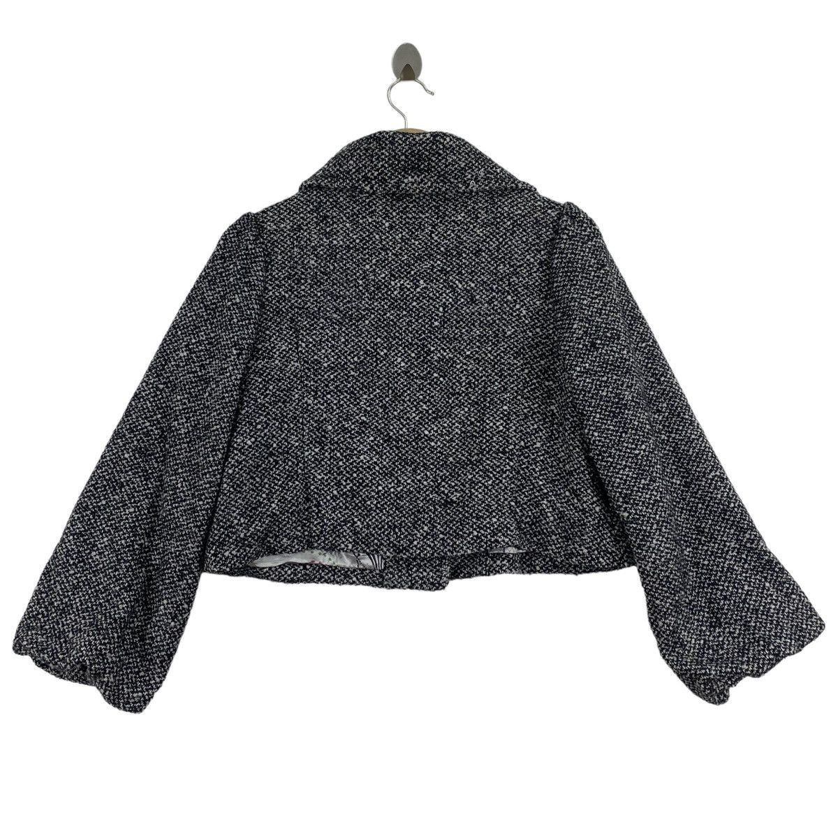 Japanese Brand × Vintage Vintage RAY BEAMS Japanese Brand Wool Crop Top Black Coat Size S / US 4 / IT 40 - 3 Thumbnail